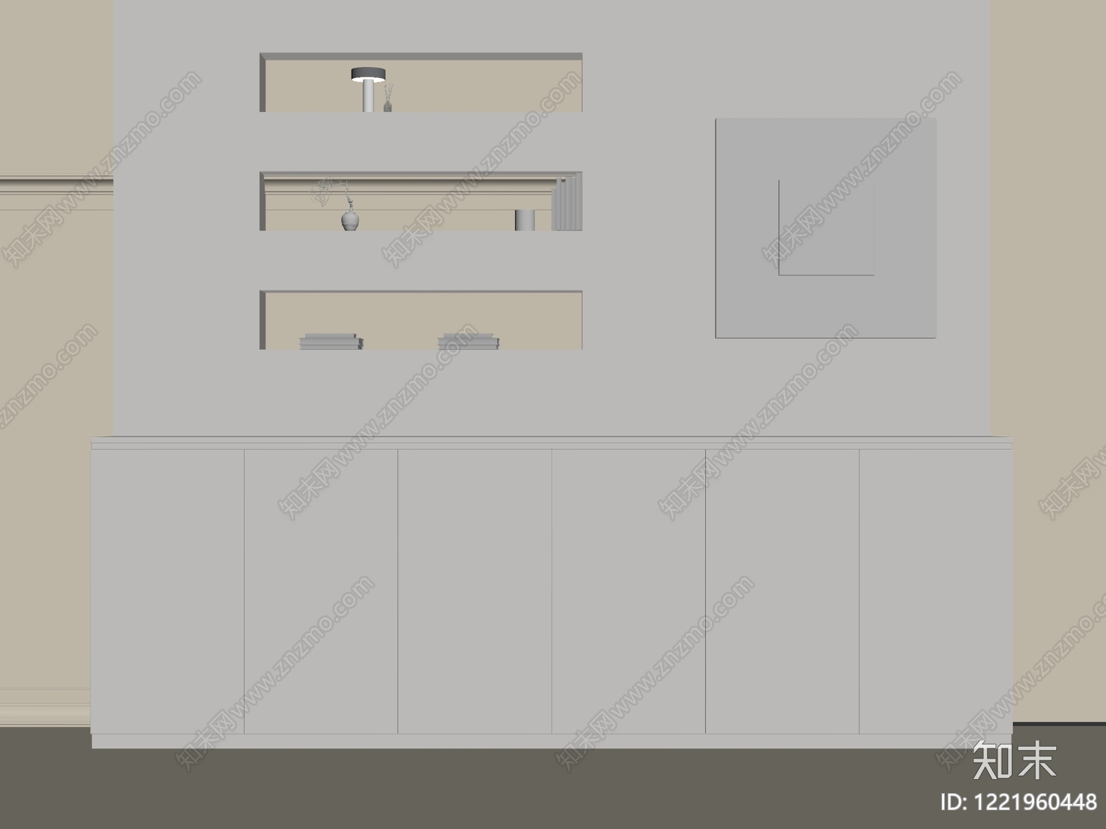 极简储物柜3D模型下载【ID:1221960448】