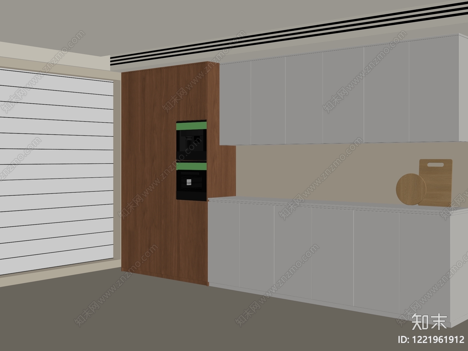 极简餐边柜SU模型下载【ID:1221961912】