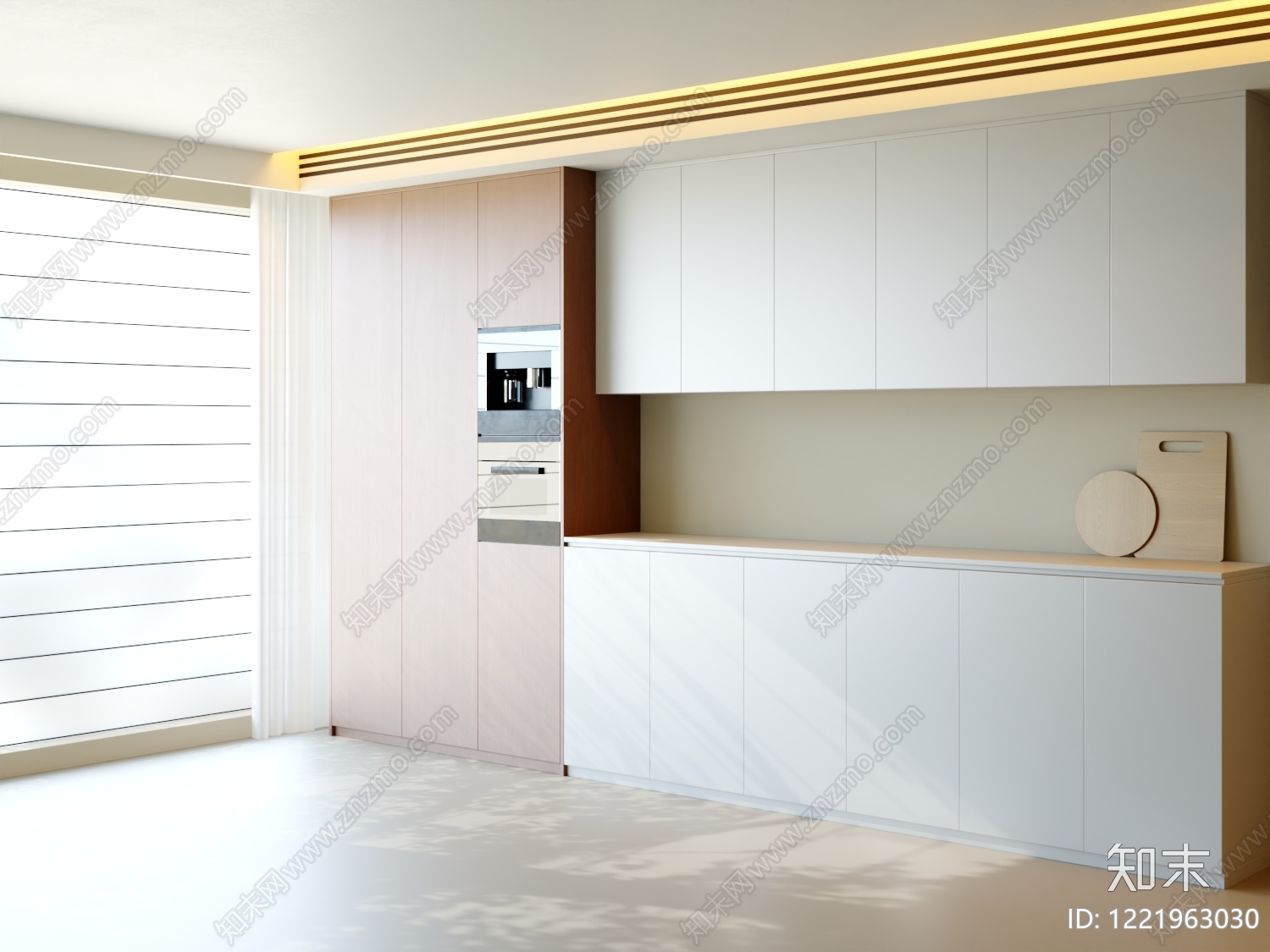 极简餐边柜3D模型下载【ID:1221963030】