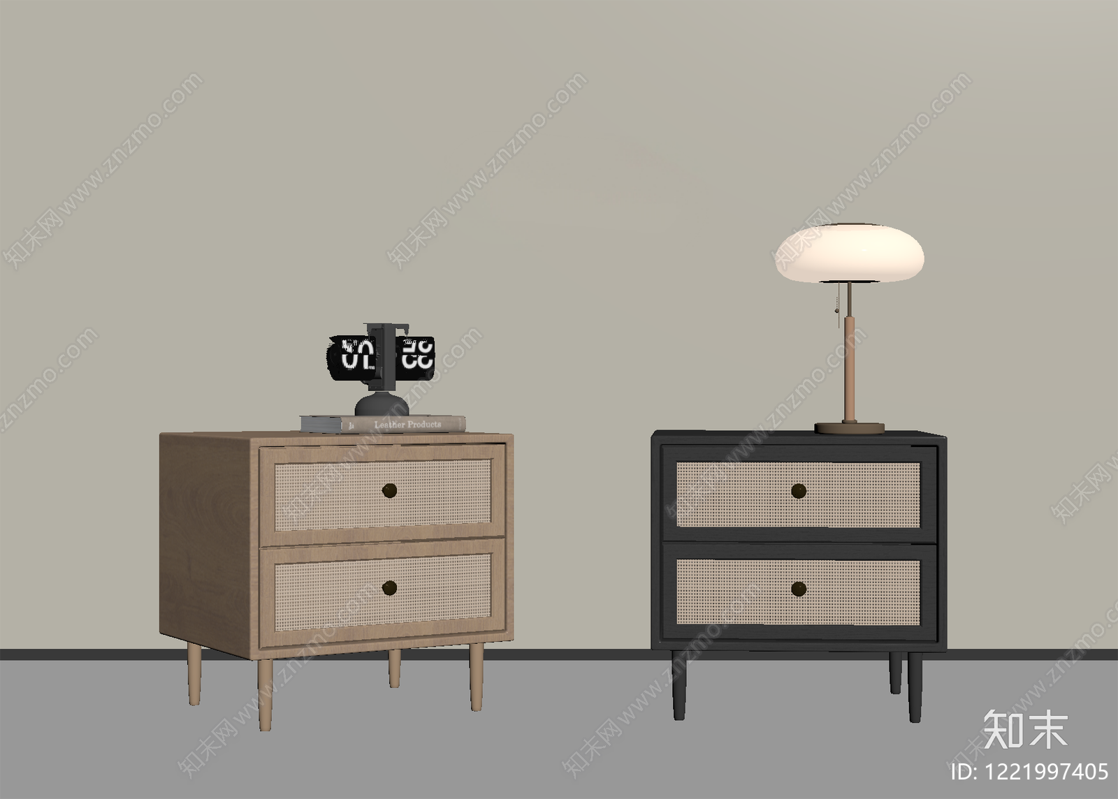 中古风床头柜SU模型下载【ID:1221997405】