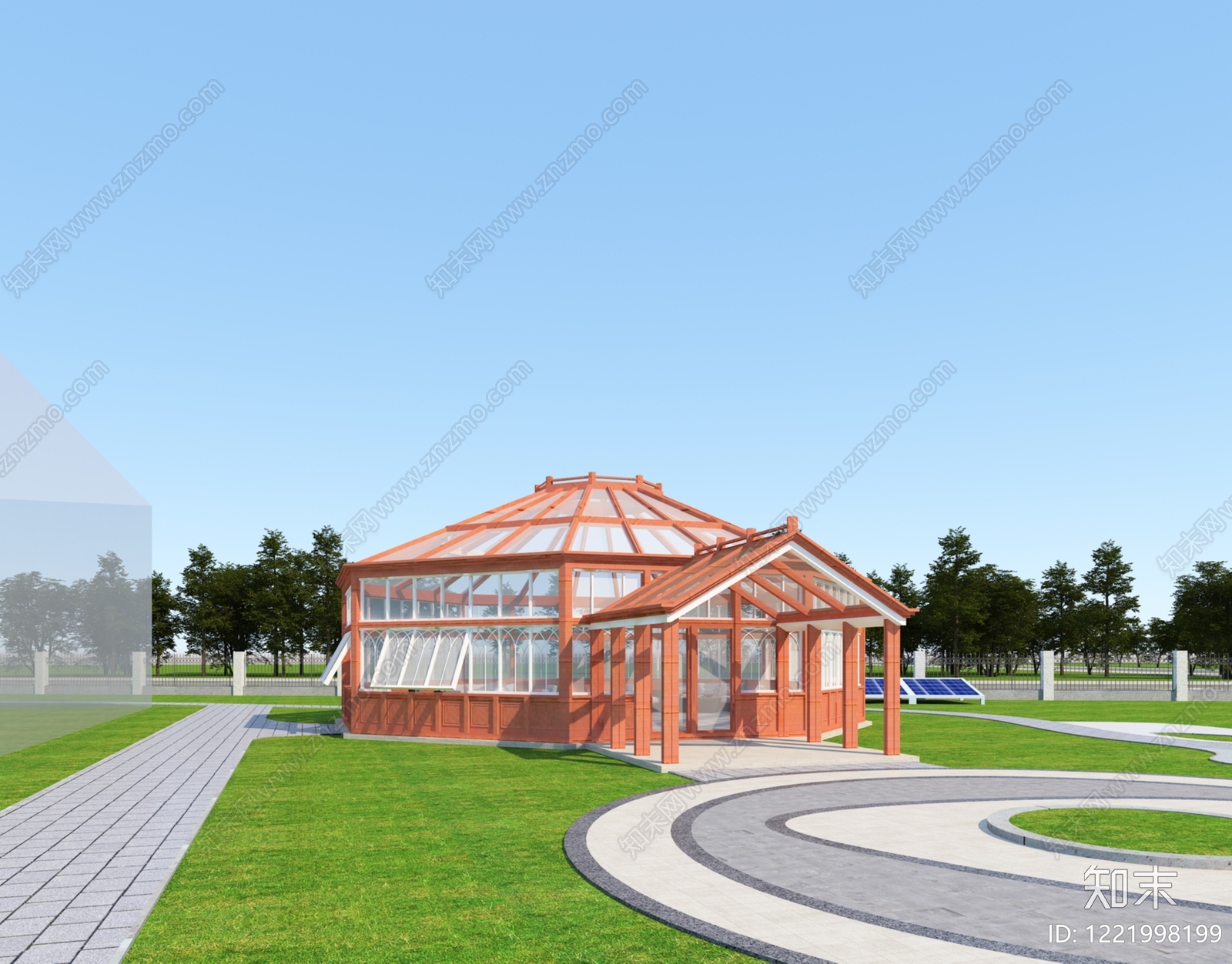 欧式艺术风格建筑3D模型渲染效果图