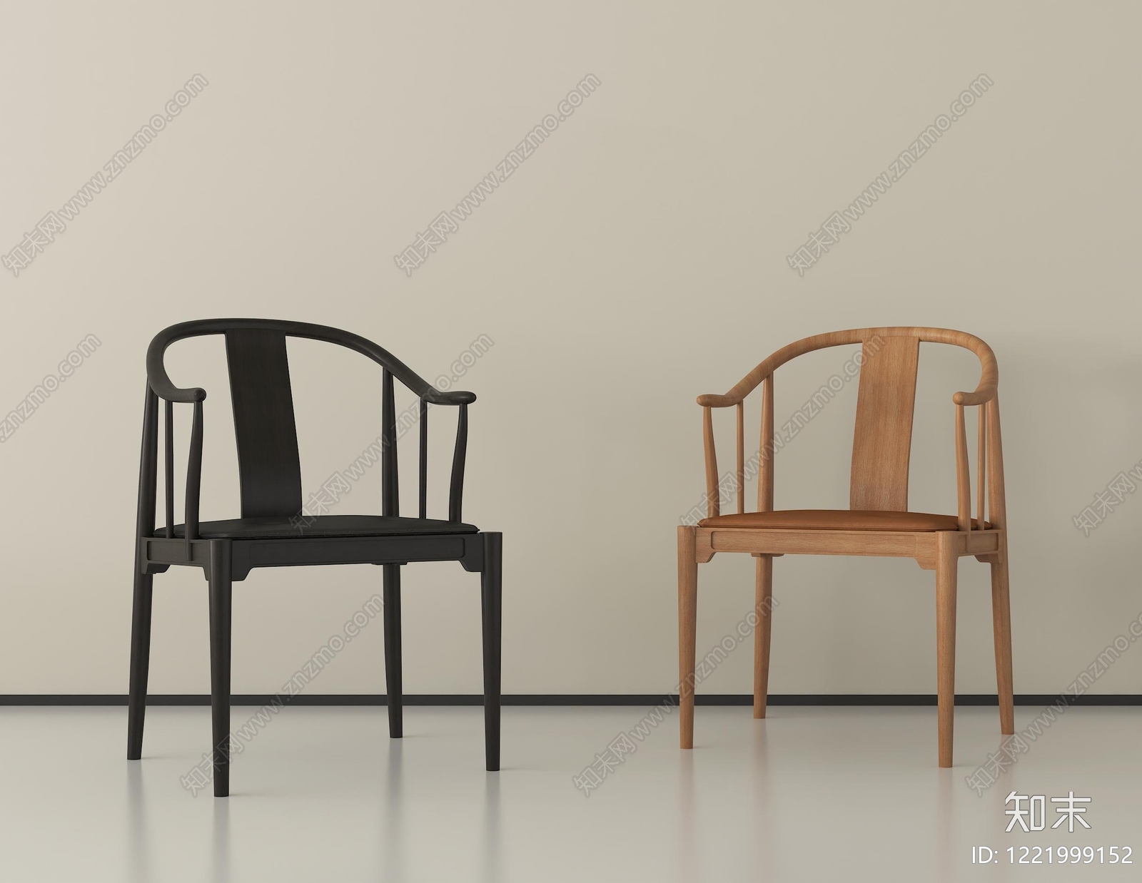 新中式餐椅3D模型下载【ID:1221999152】