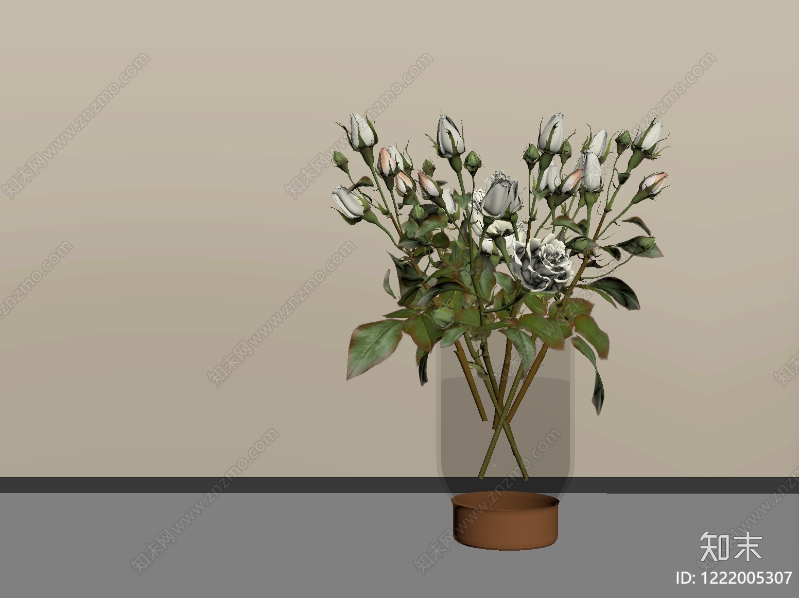 轻奢花艺SU模型下载【ID:1222005307】