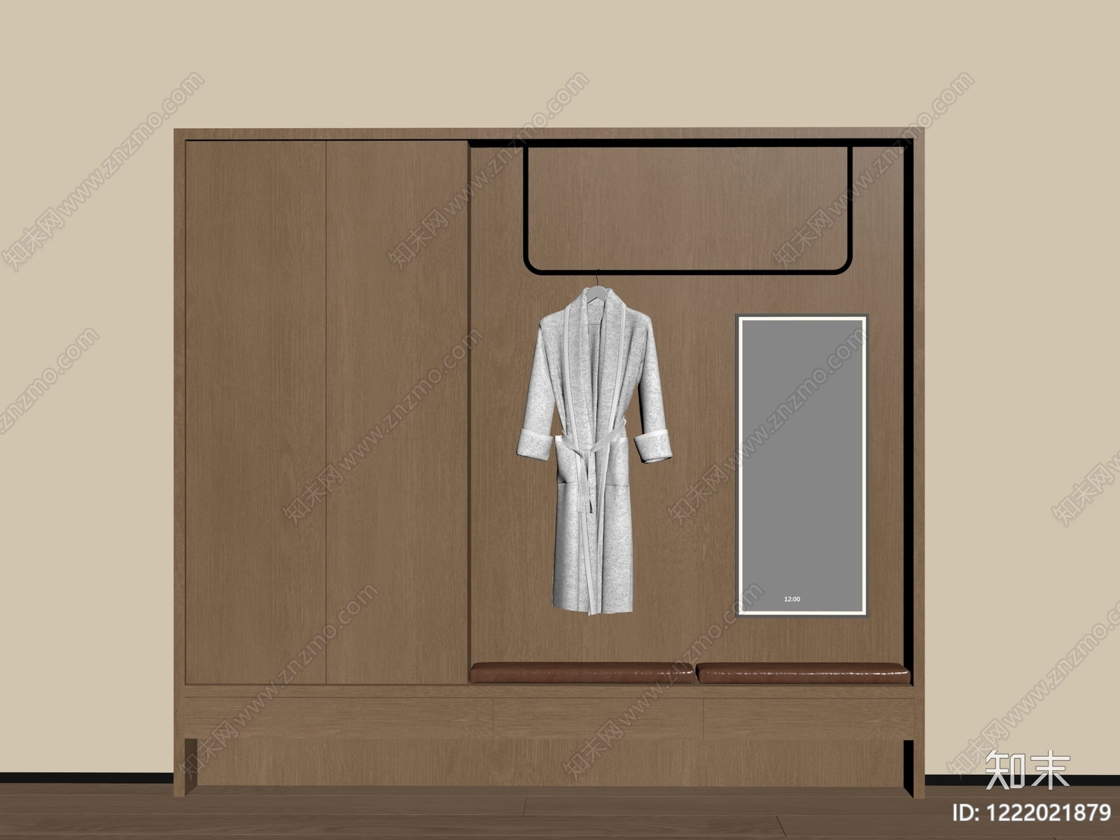 现代简约衣柜SU模型下载【ID:1222021879】