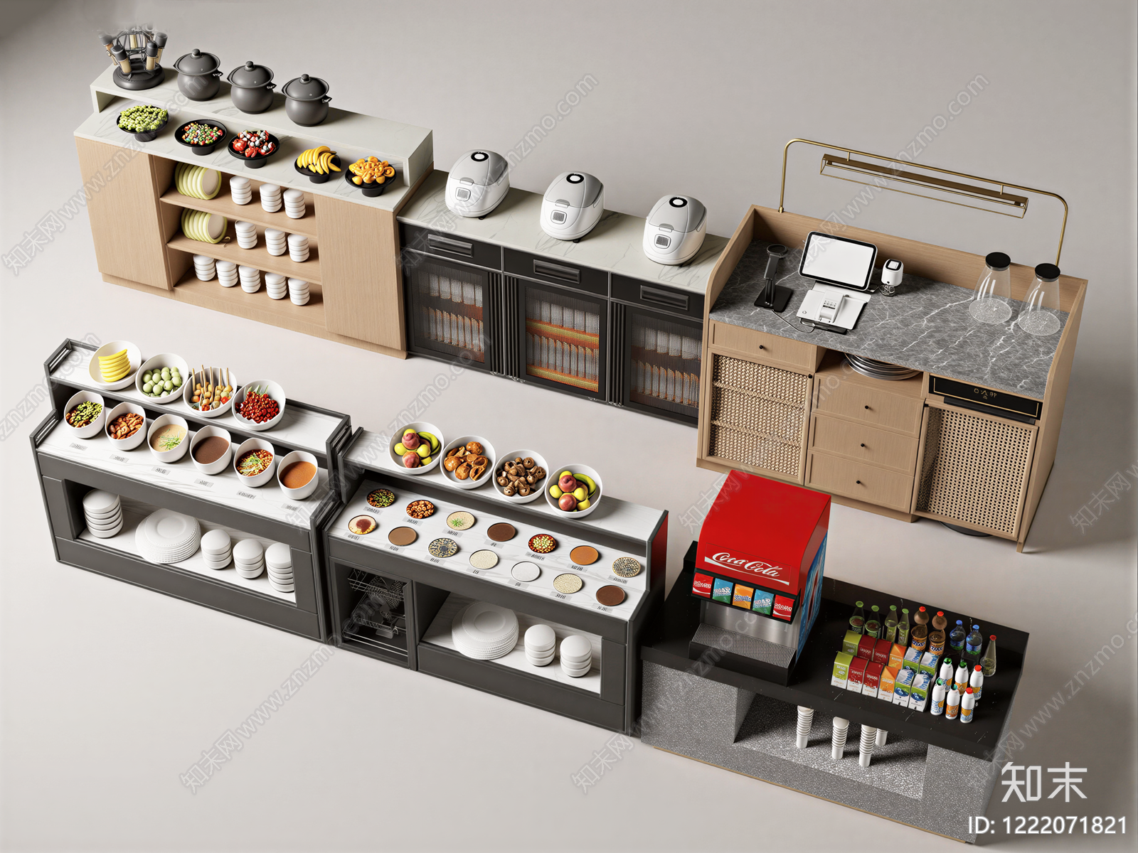 现代简约其他餐饮空间3D模型下载【ID:1222071821】