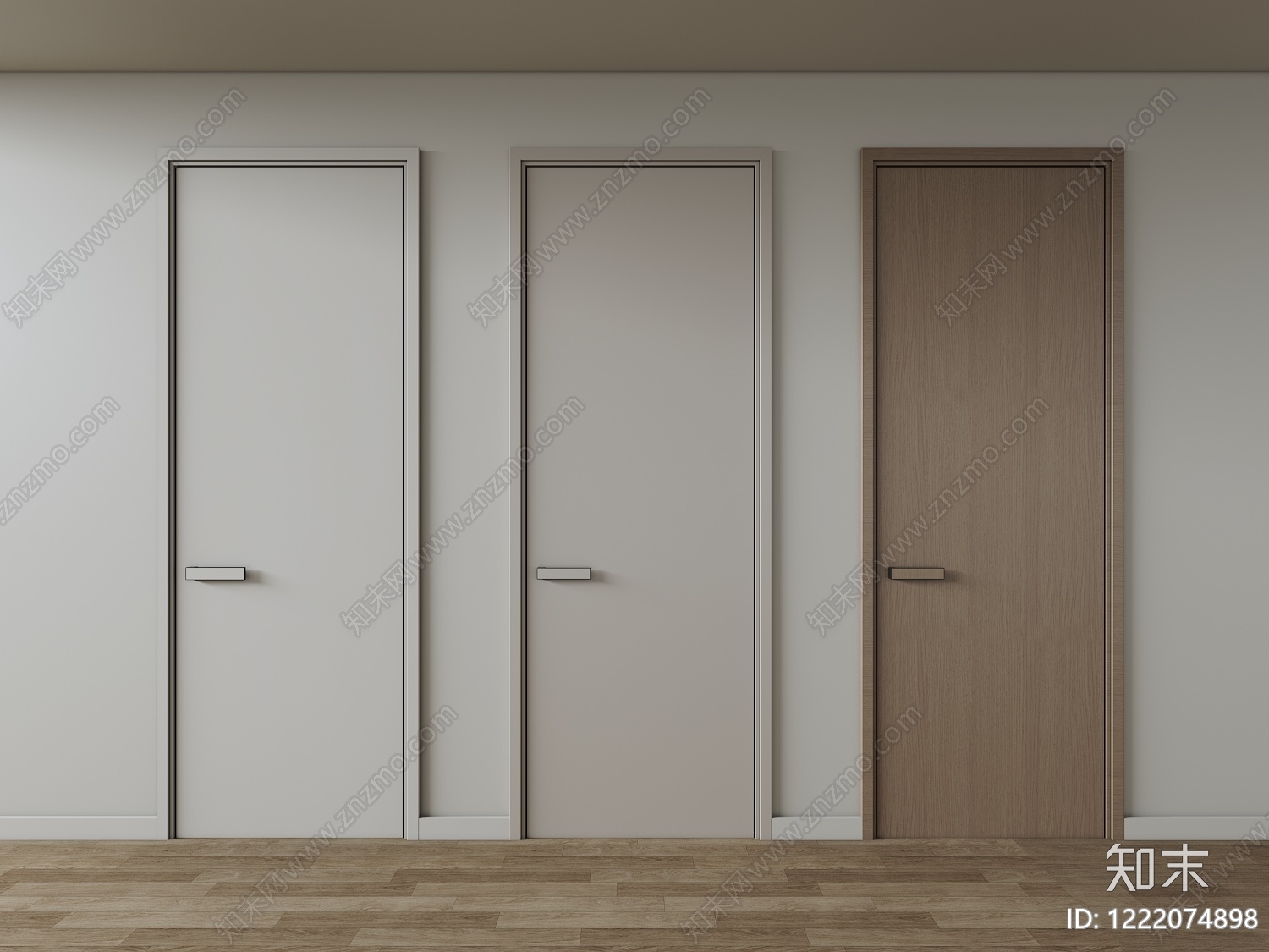 极简门组合3D模型下载【ID:1222074898】