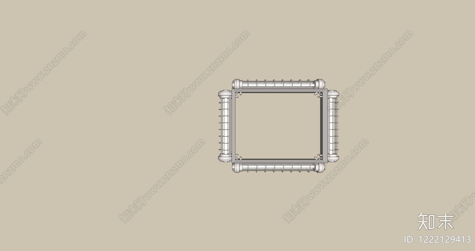 复古工业风霓虹灯3D模型下载【ID:1222129413】