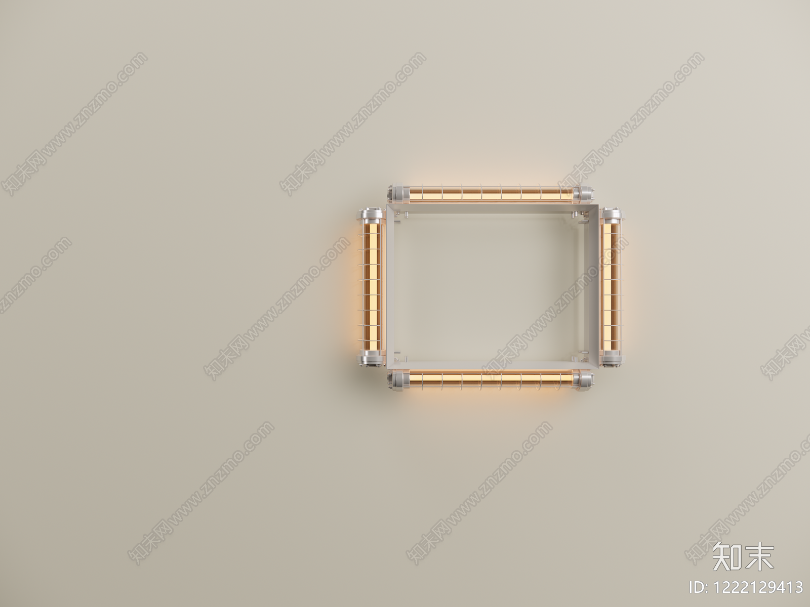 复古工业风霓虹灯3D模型下载【ID:1222129413】