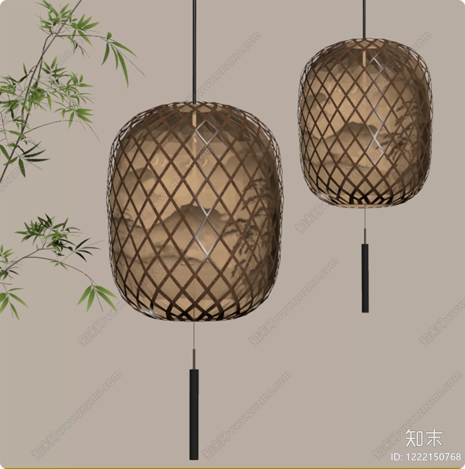 新中式灯笼SU模型下载【ID:1222150768】