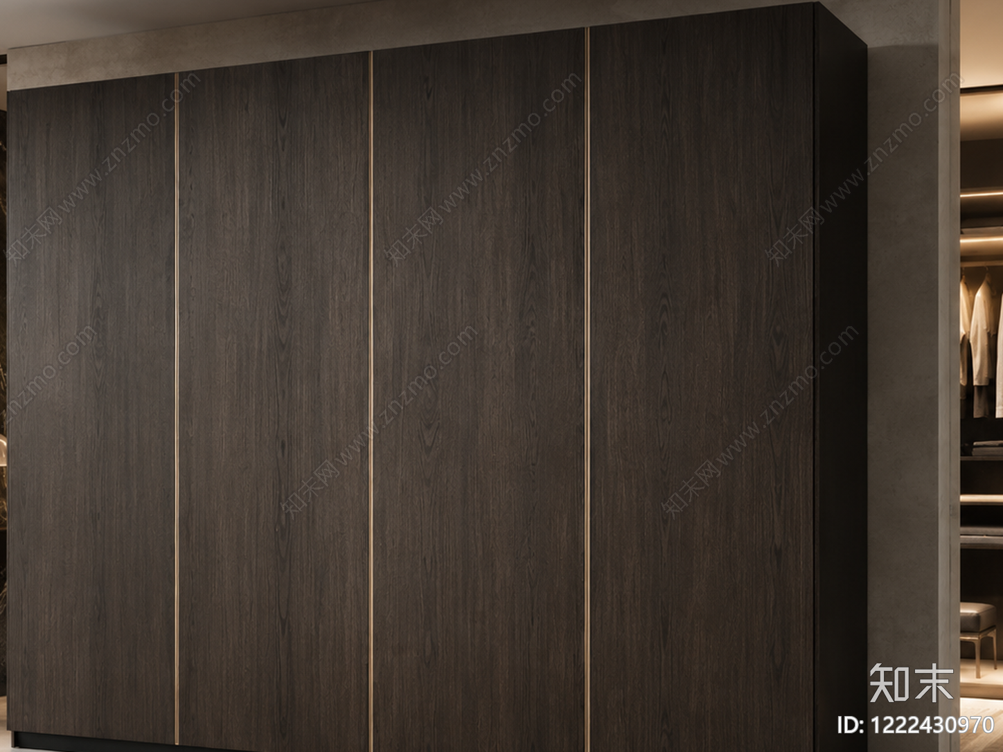 轻奢衣柜3D模型下载【ID:1222430970】