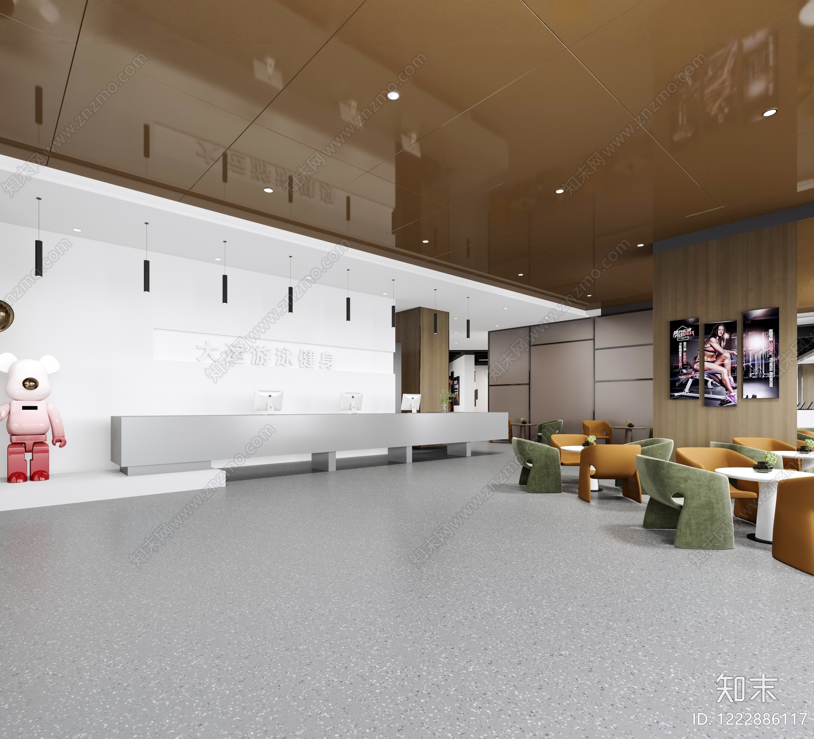 现代简约健身房3D模型下载【ID:1222886117】