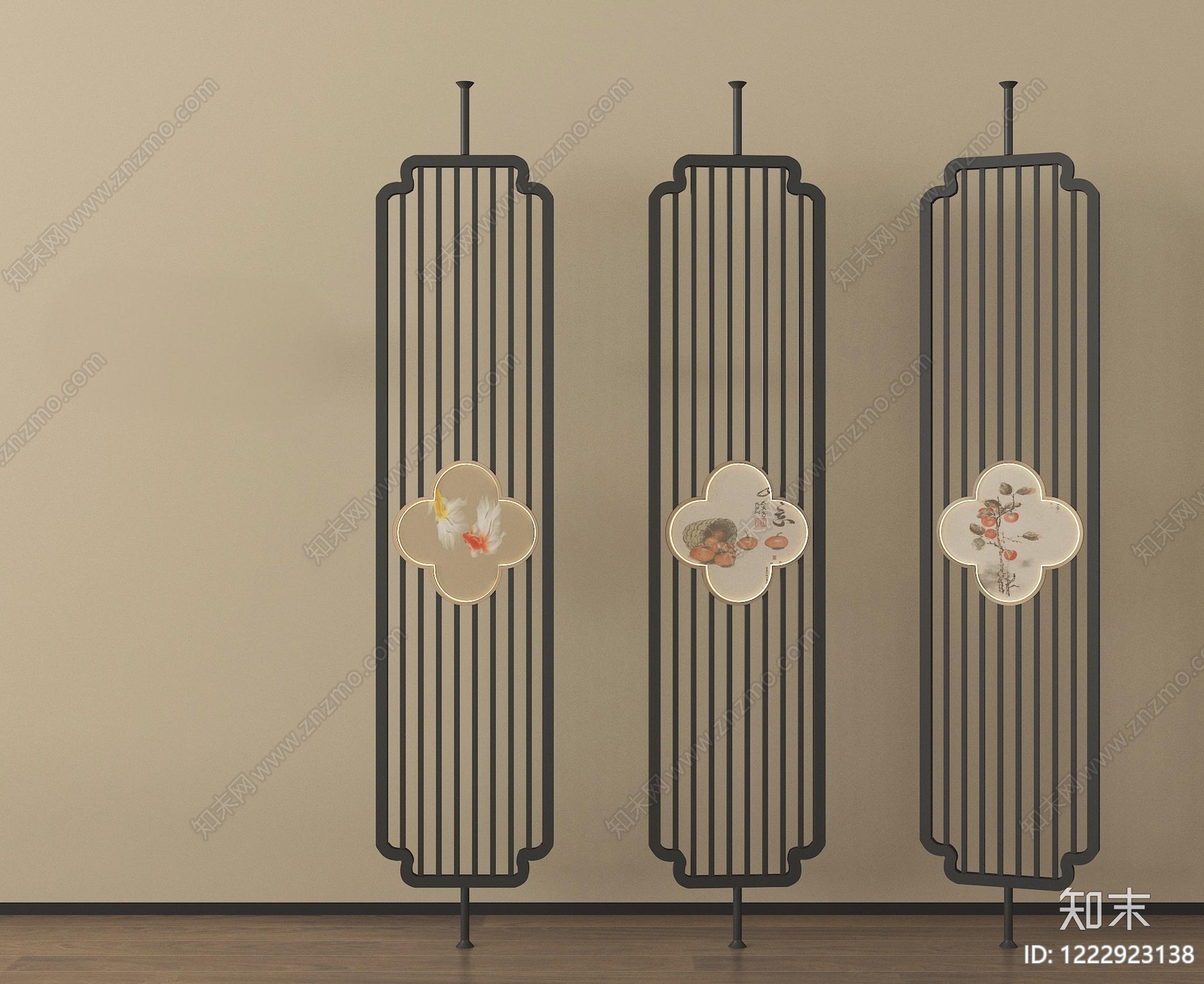新中式隔断3D模型下载【ID:1222923138】