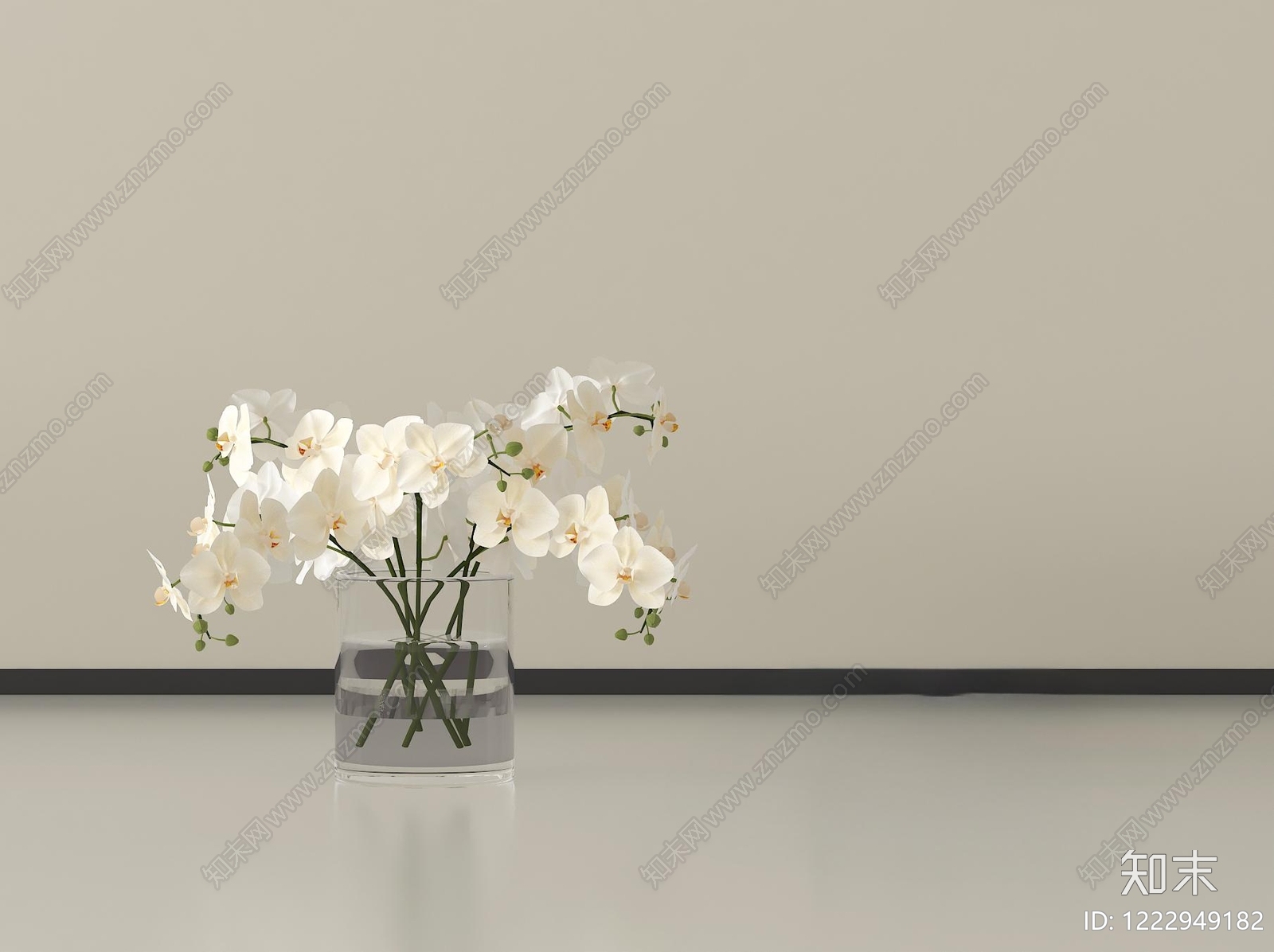 极简花艺3D模型下载【ID:1222949182】