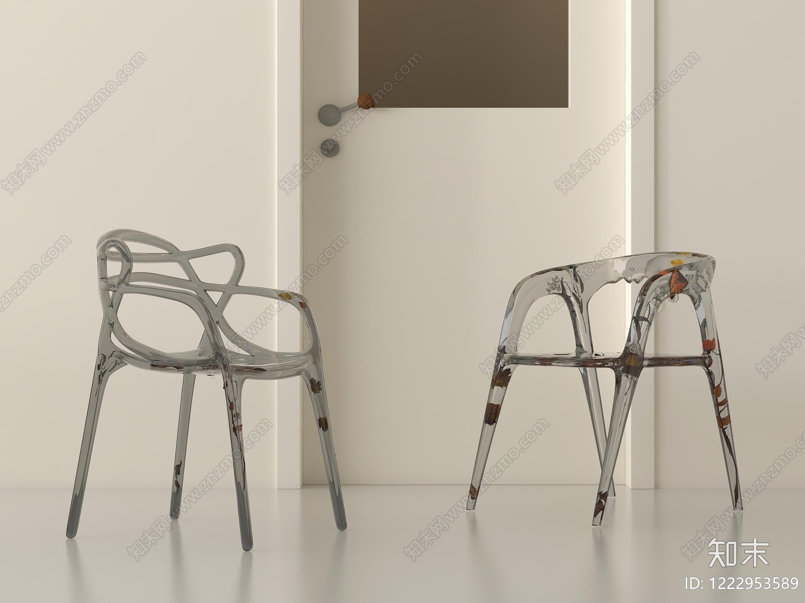 极简餐椅3D模型下载【ID:1222953589】