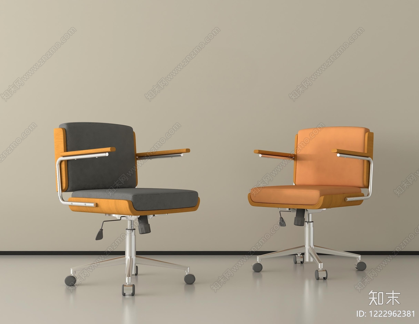 现代简约办公椅3D模型下载【ID:1222962381】