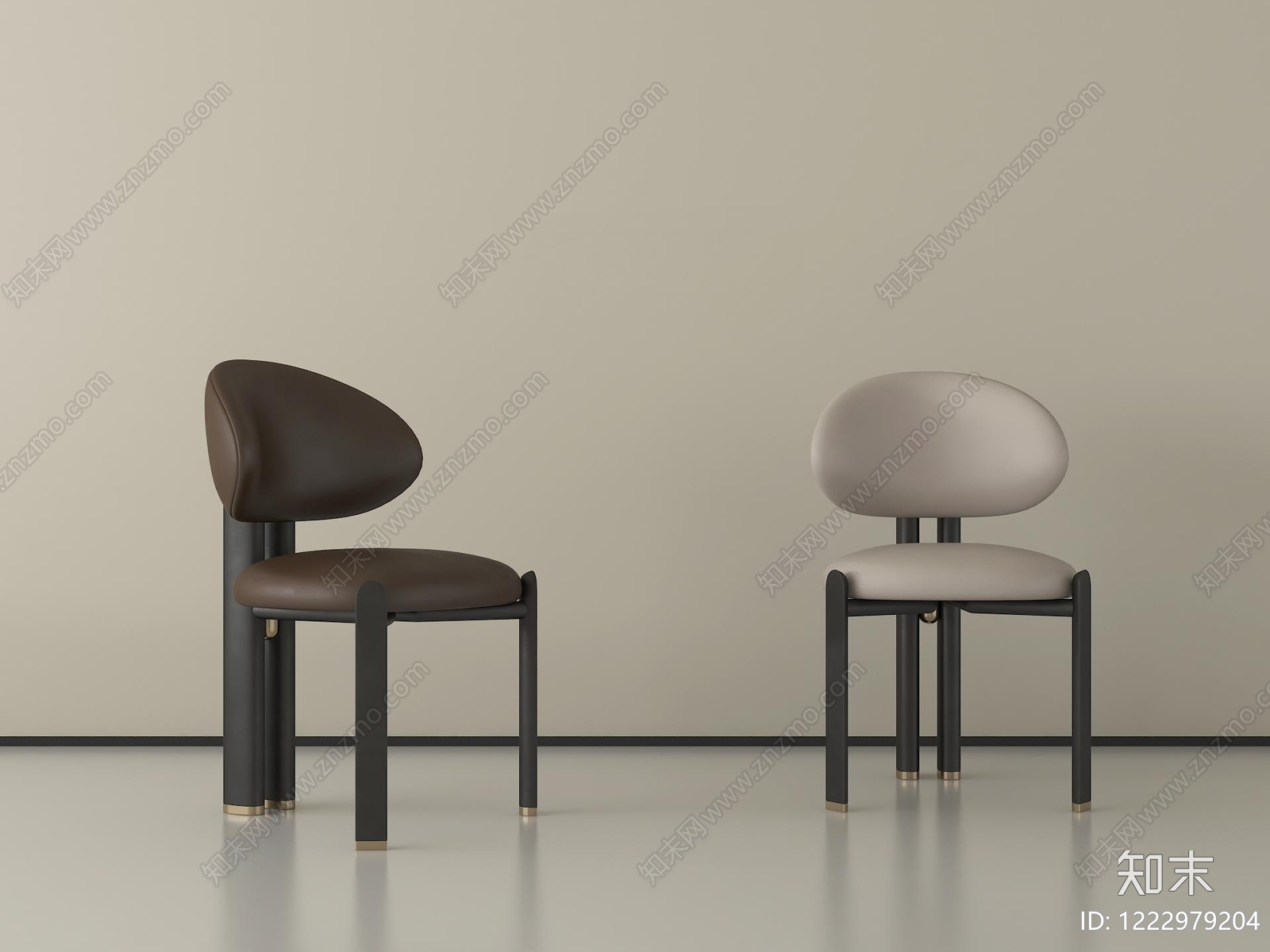 意式极简餐椅3D模型下载【ID:1222979204】