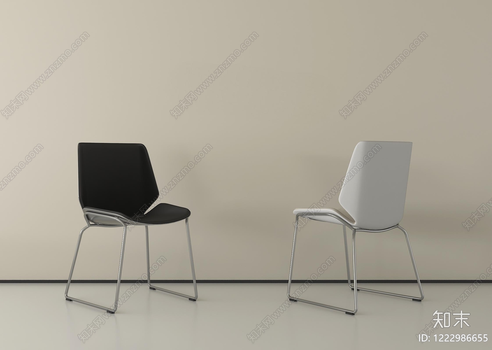 极简办公椅3D模型下载【ID:1222986655】