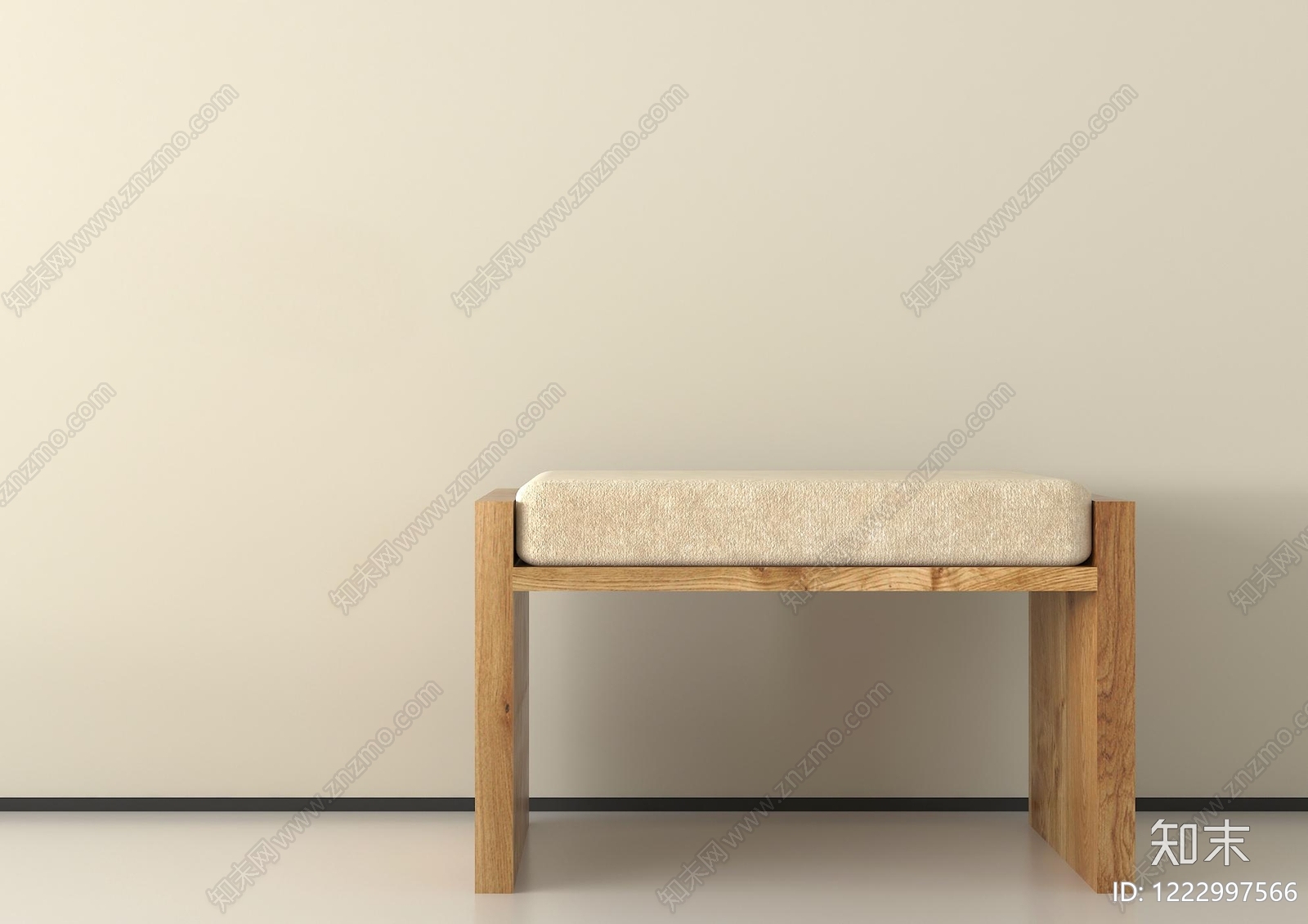原木风沙发凳3D模型下载【ID:1222997566】