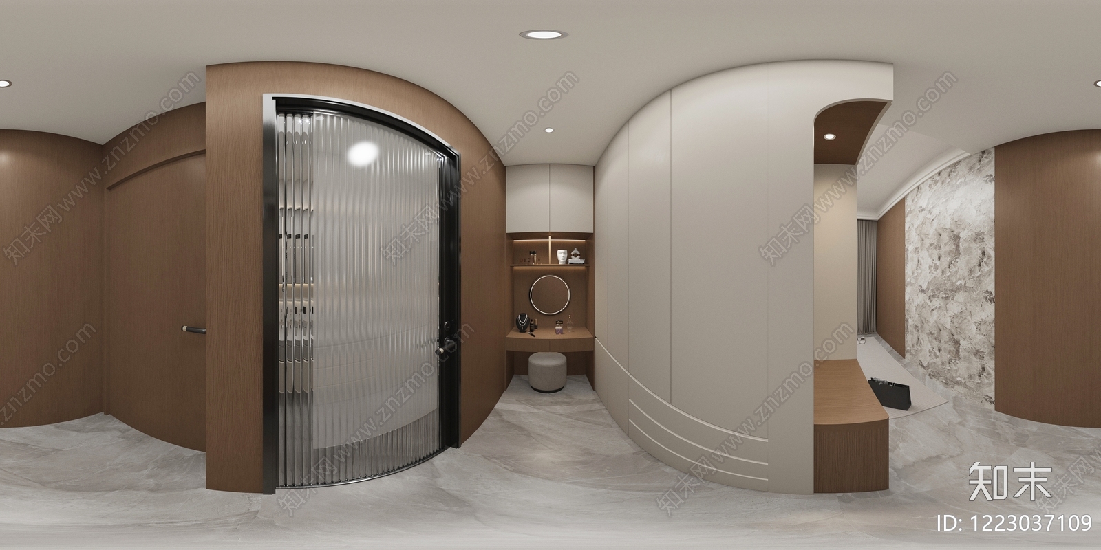 现代简约主卧3D模型下载【ID:1223037109】