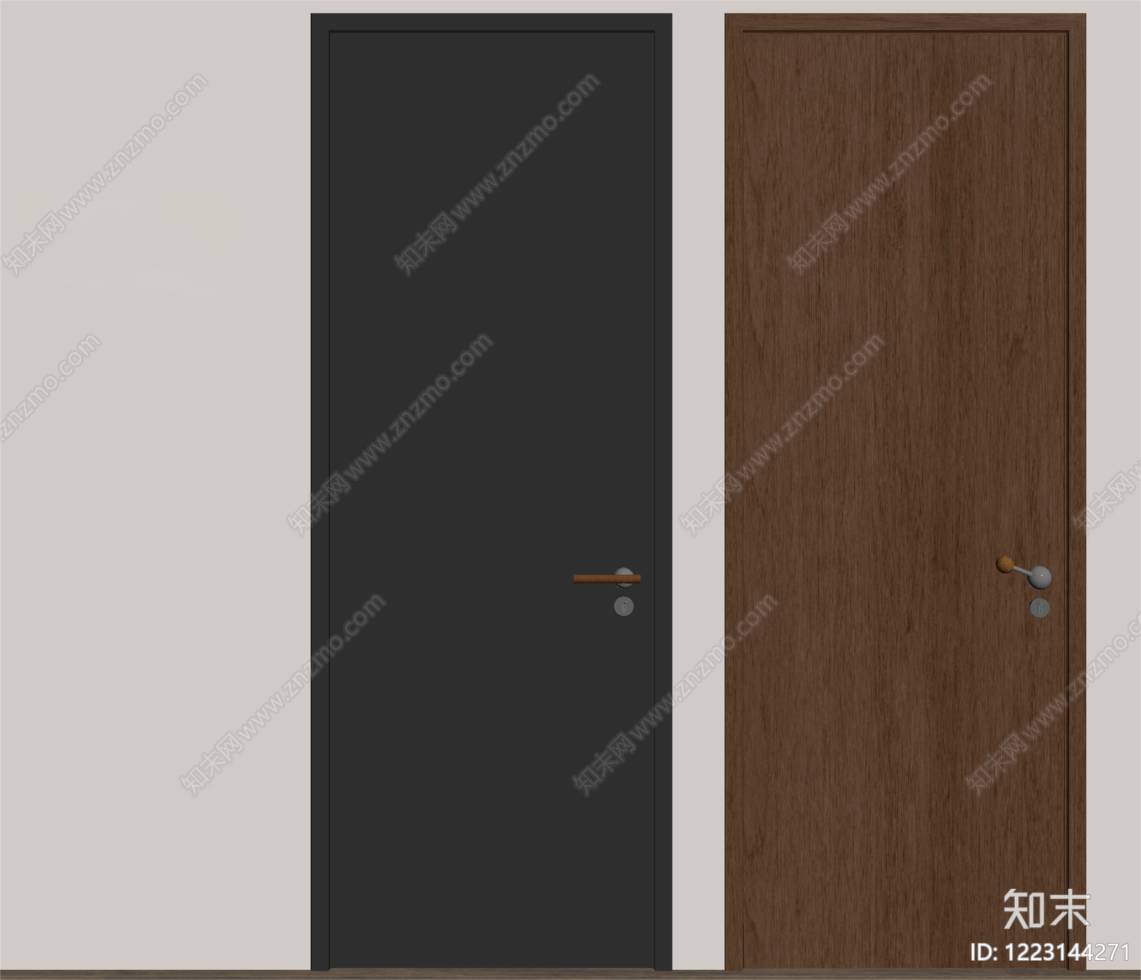 极简单开门SU模型下载【ID:1223144271】