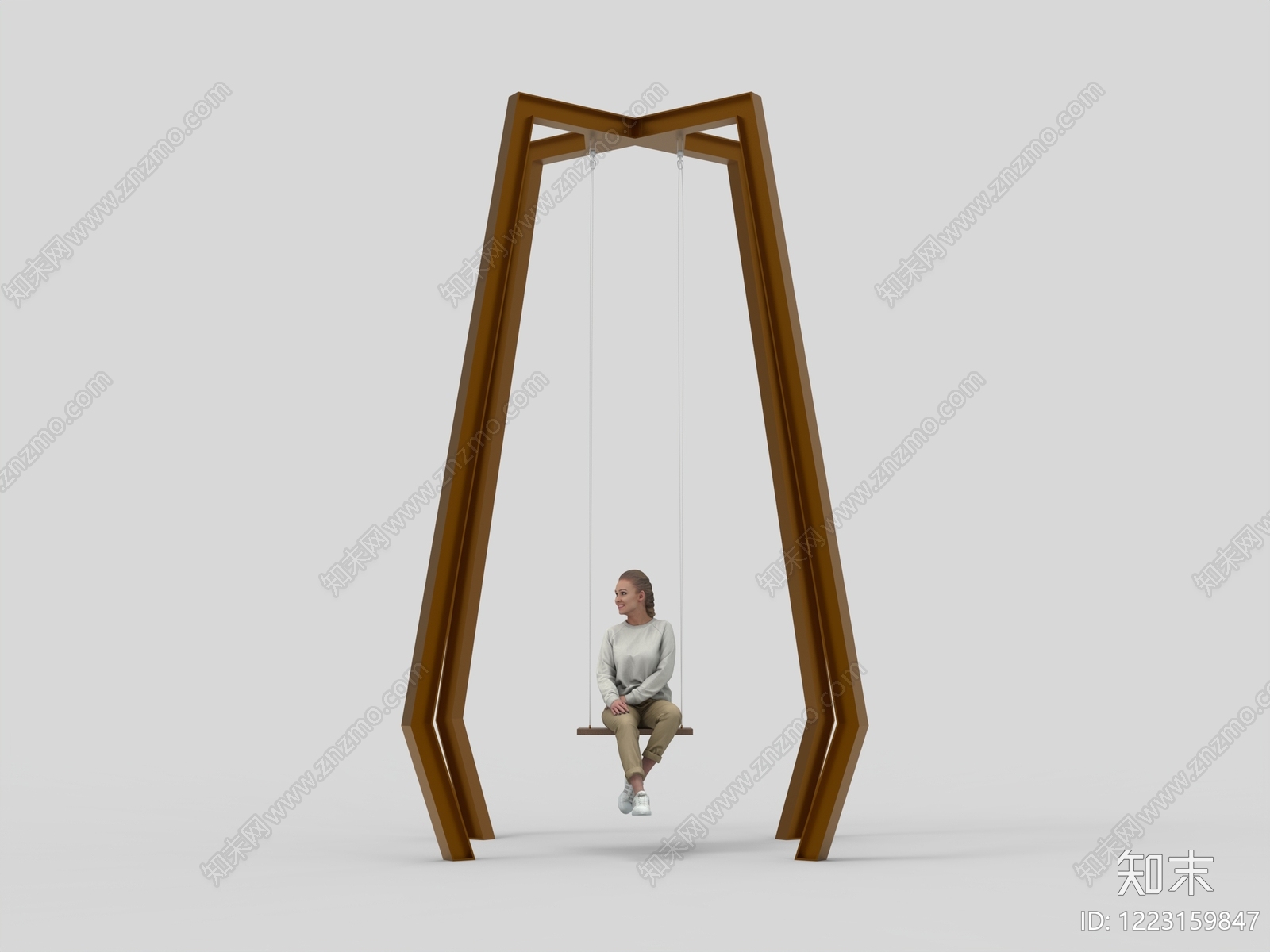 极简秋千椅3D模型下载【ID:1223159847】