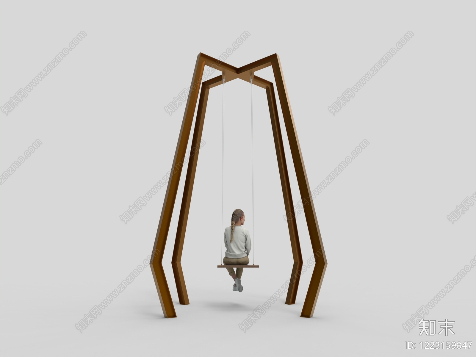 极简秋千椅3D模型下载【ID:1223159847】
