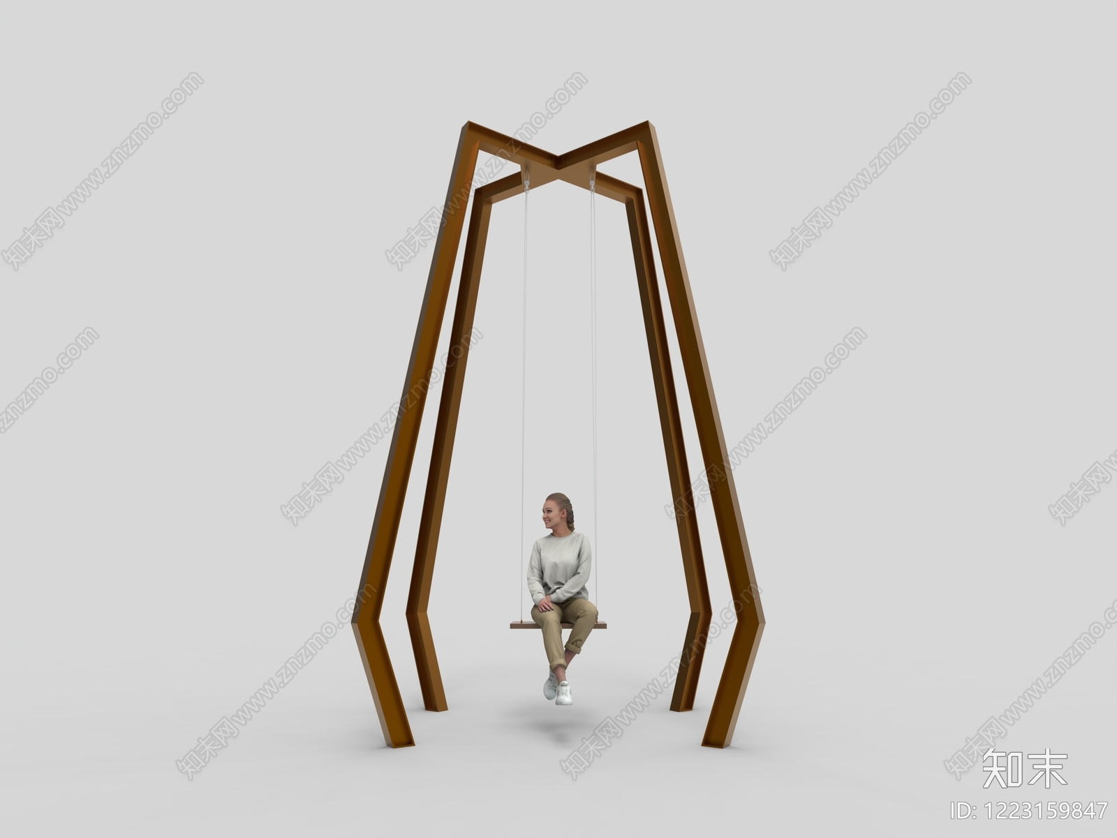 极简秋千椅3D模型下载【ID:1223159847】