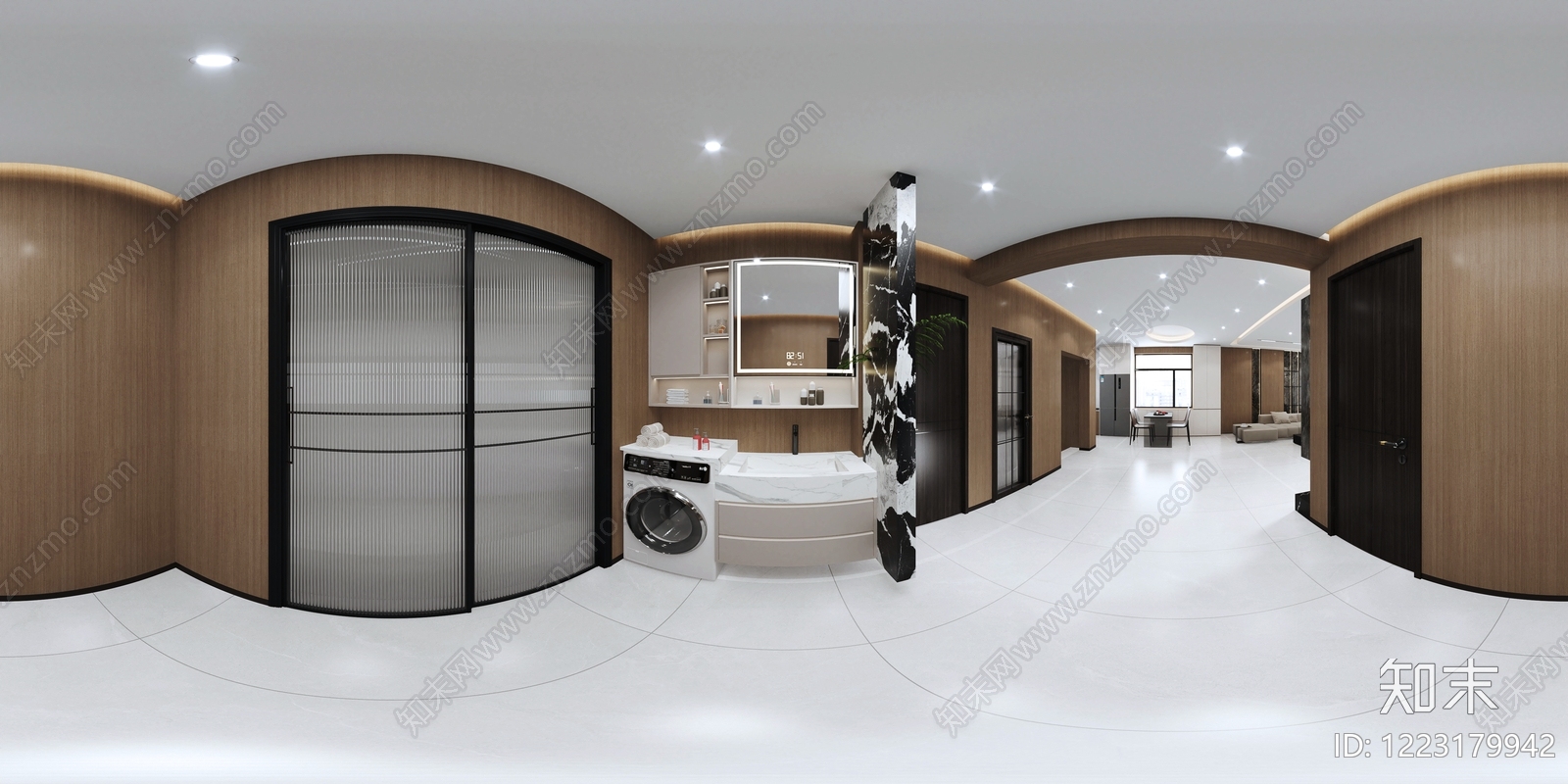 现代简约家居客厅3D模型下载【ID:1223179942】