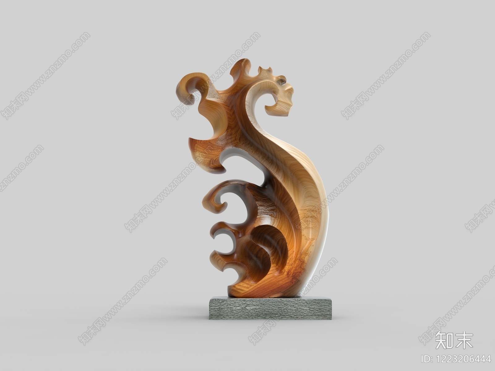 新中式雕塑摆件3D模型下载【ID:1223206444】