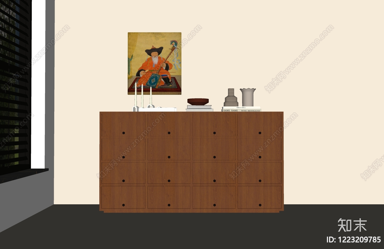极简玄关柜SU模型下载【ID:1223209785】