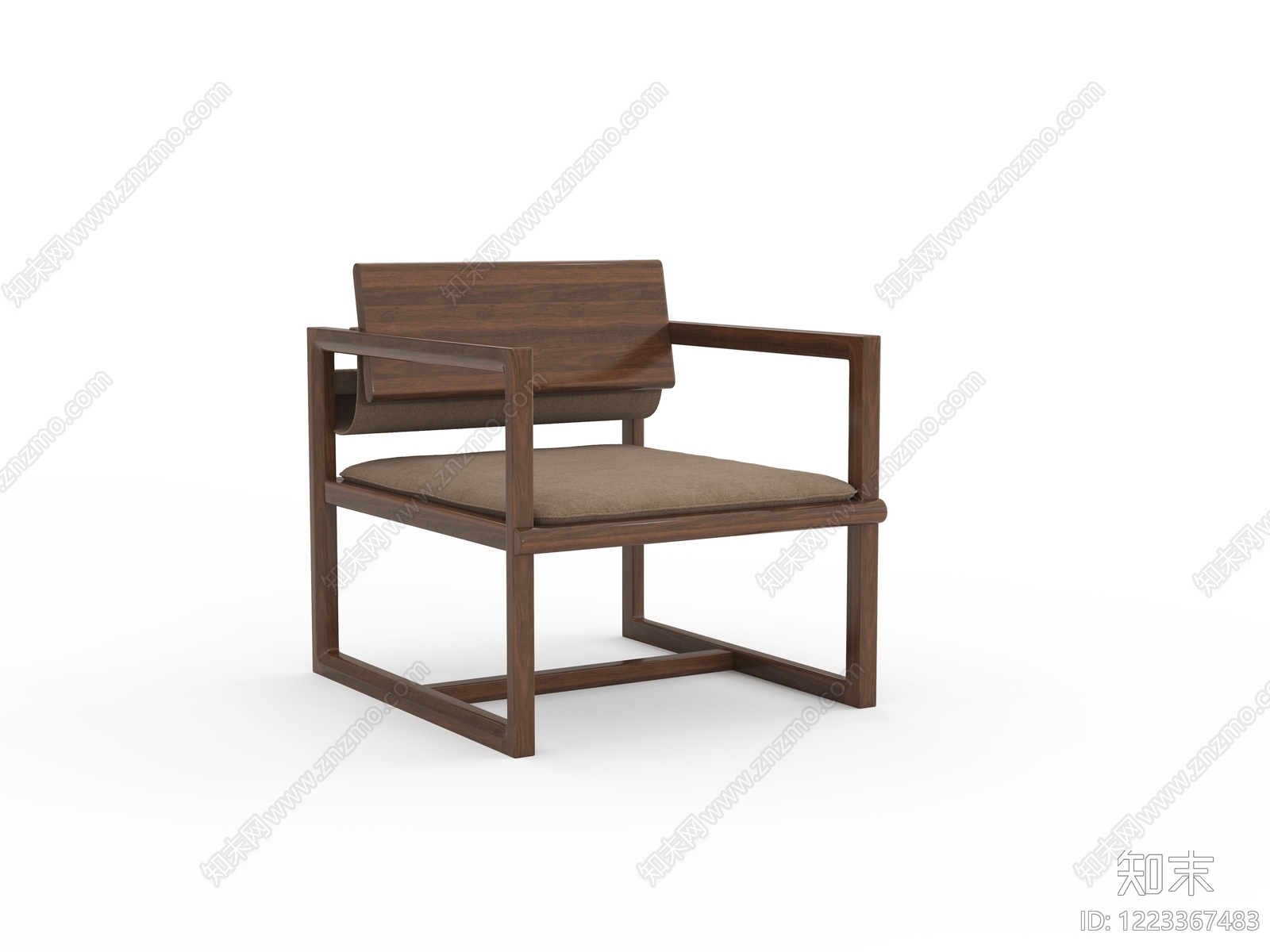 现代简约休闲椅3D模型下载【ID:1223367483】