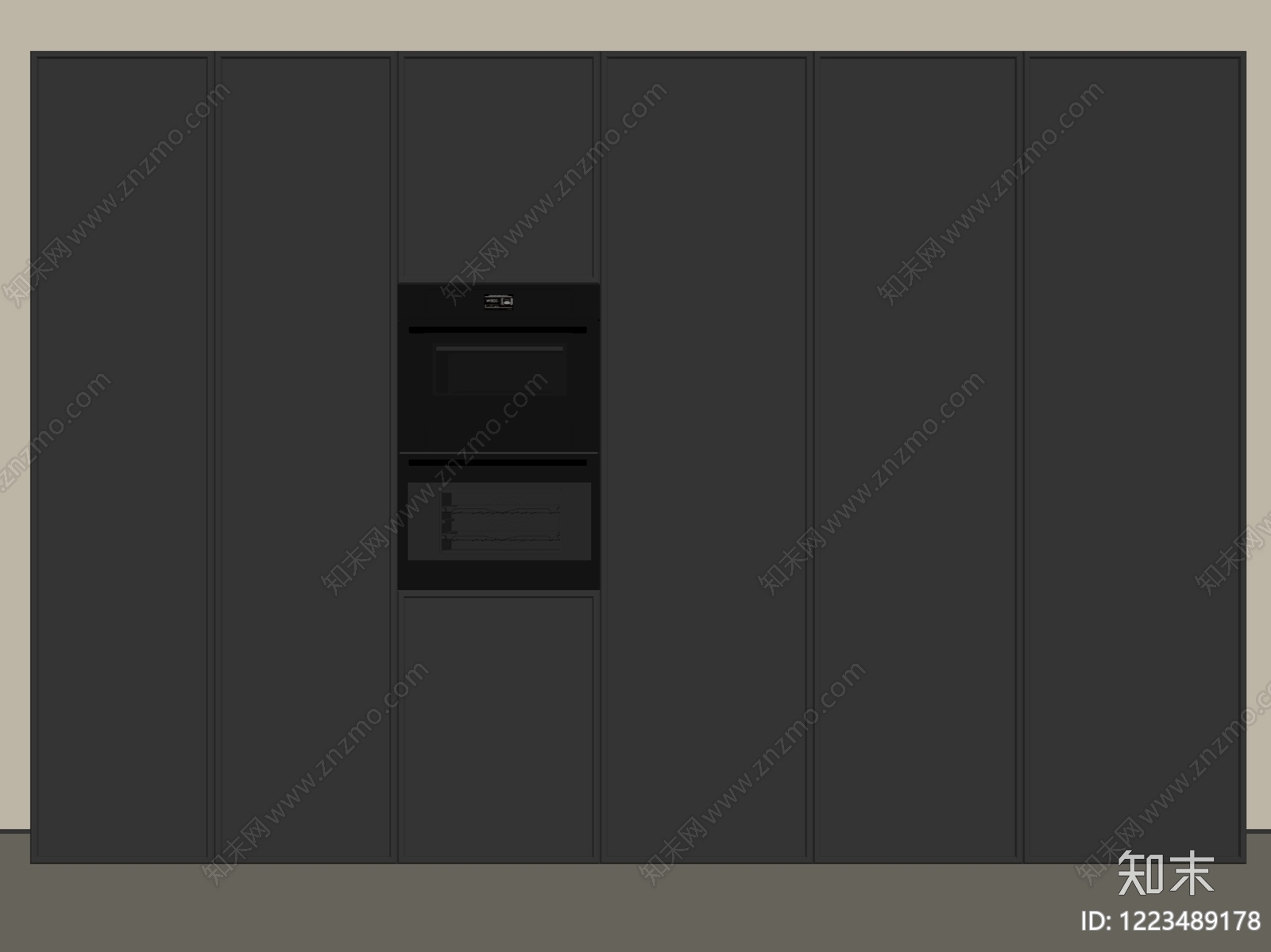 极简餐边柜3D模型下载【ID:1223489178】