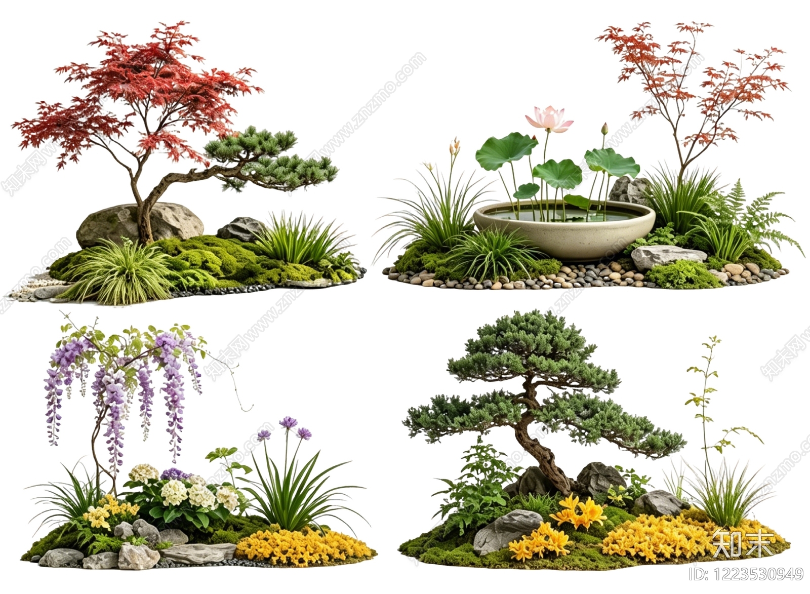 禅意花境SU模型下载【ID:1223530949】