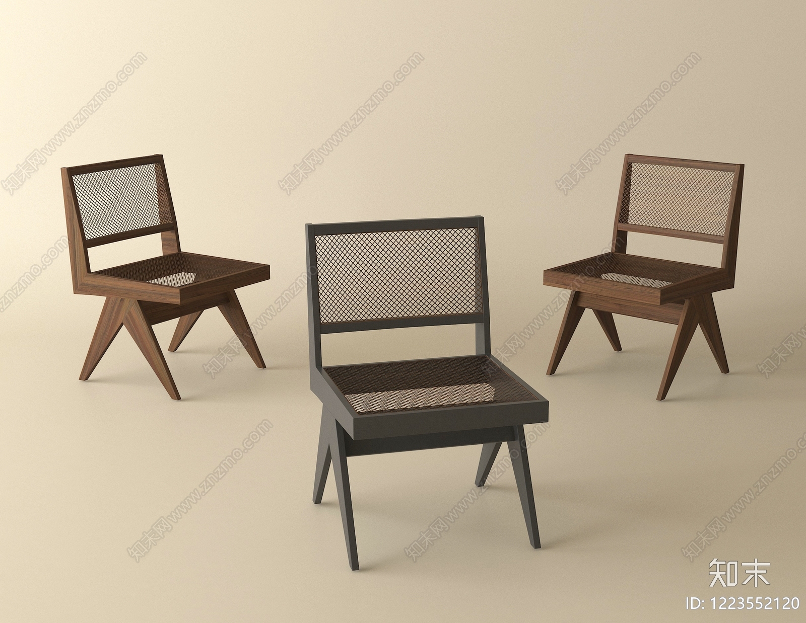 中古风餐椅3D模型下载【ID:1223552120】