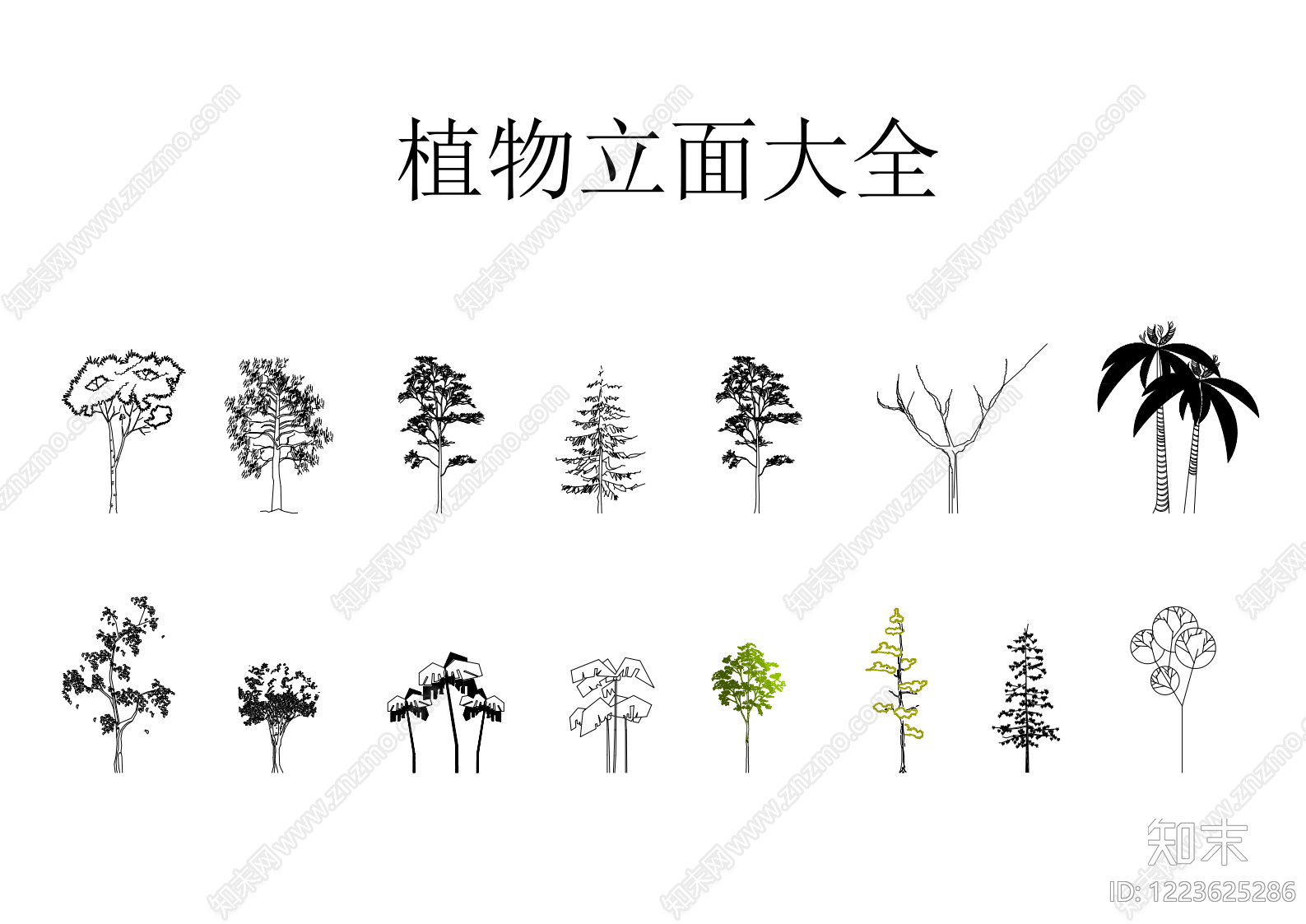 综合植物图库CAD图纸