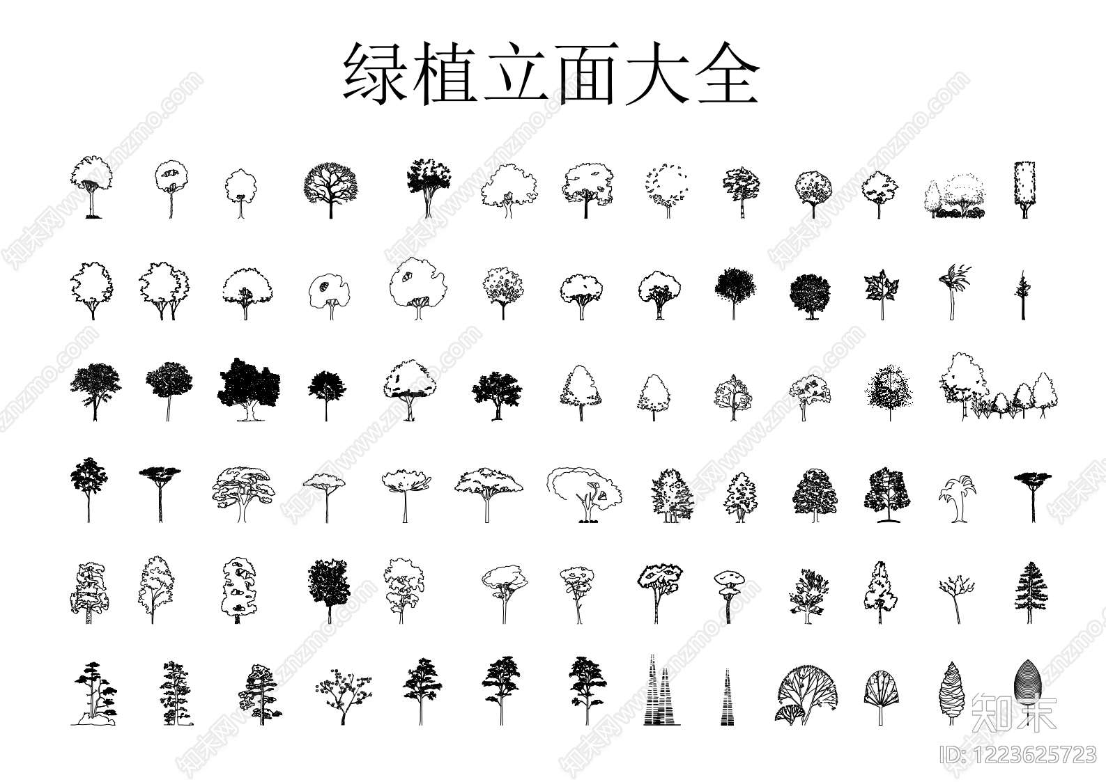 综合植物图库CAD图纸