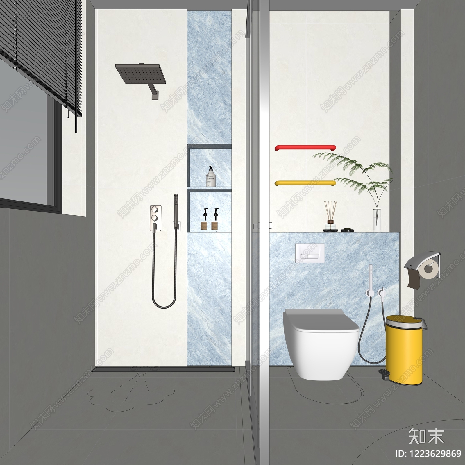 现代简约卫生间SU模型下载【ID:1223629869】