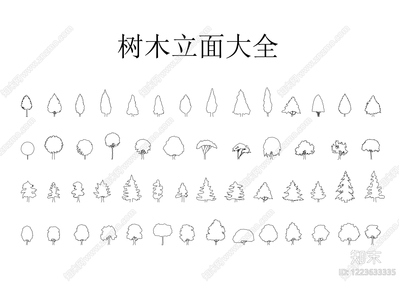 综合植物图库CAD图纸