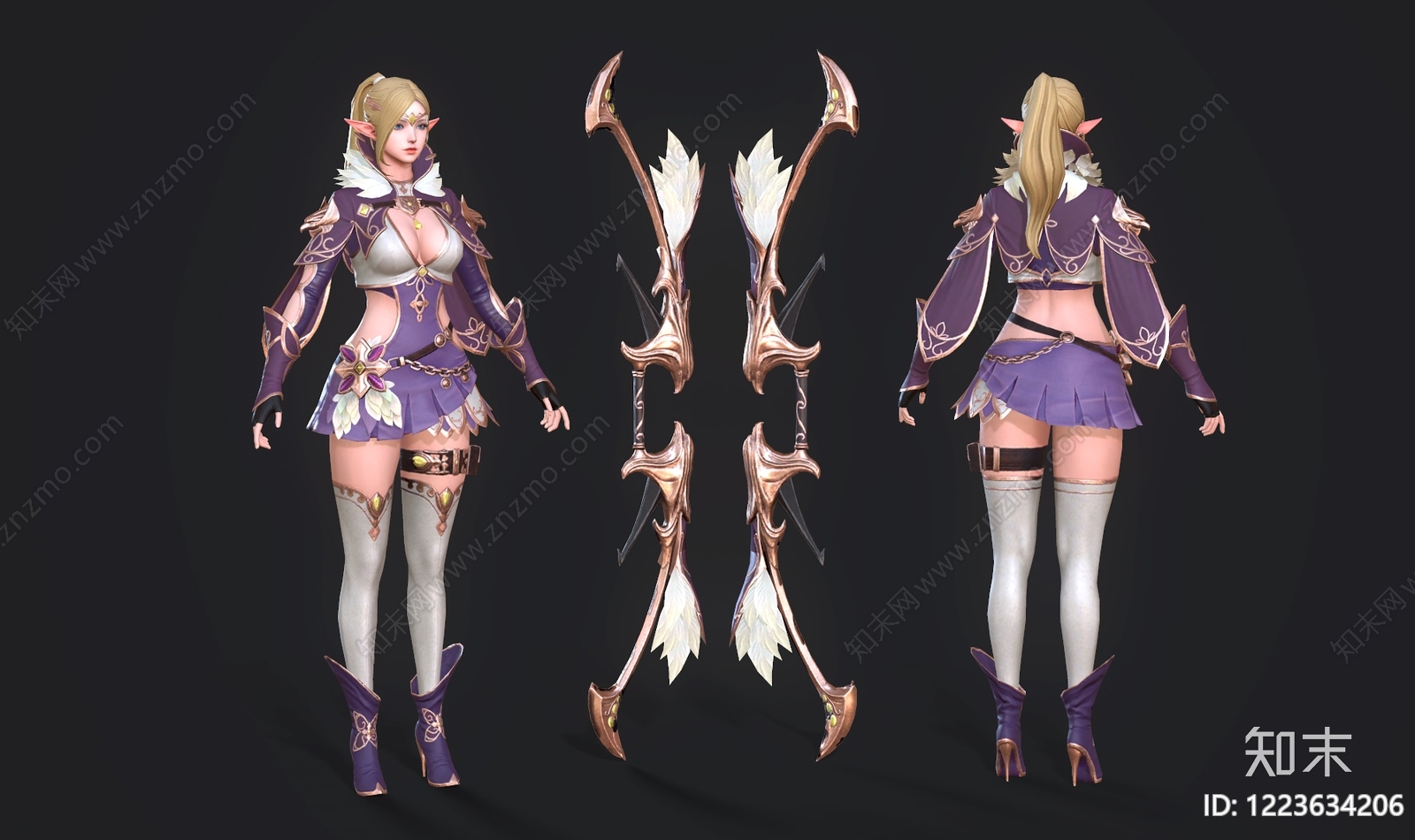 null虚拟人物3D模型渲染效果图