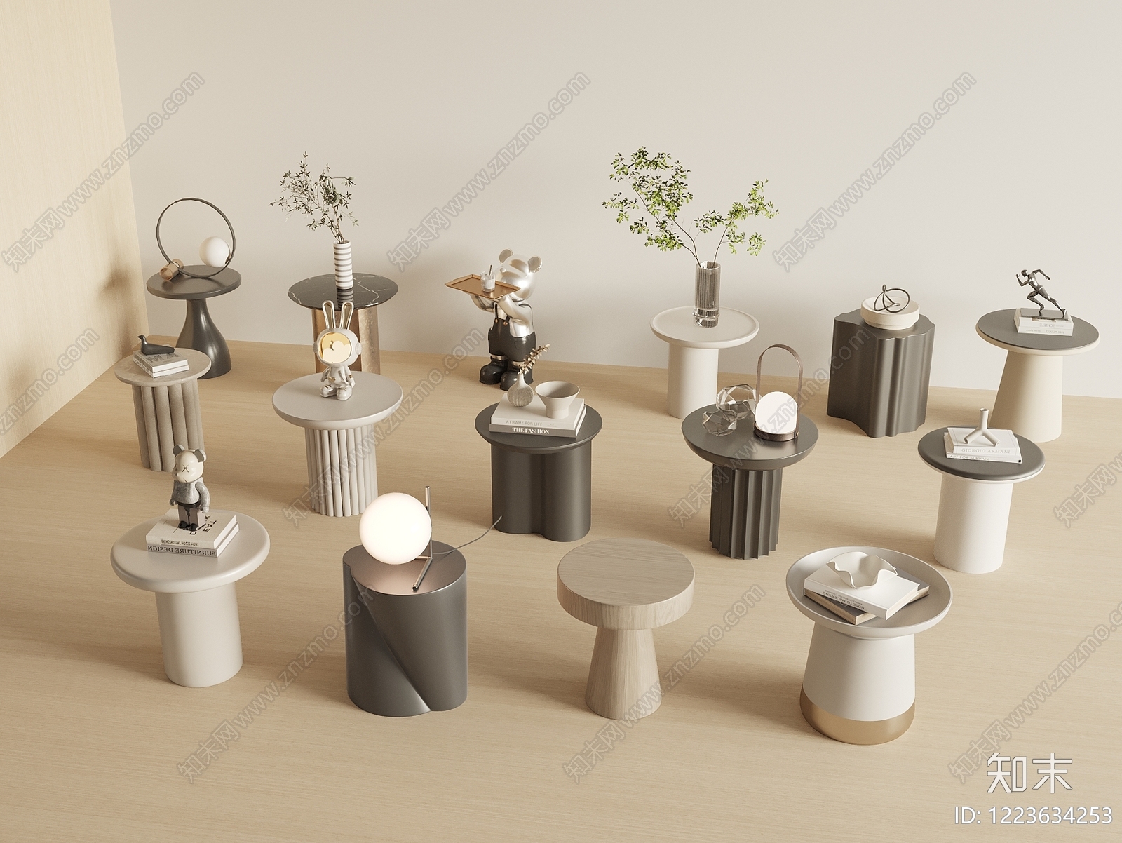 现代简约边几3D模型下载【ID:1223634253】