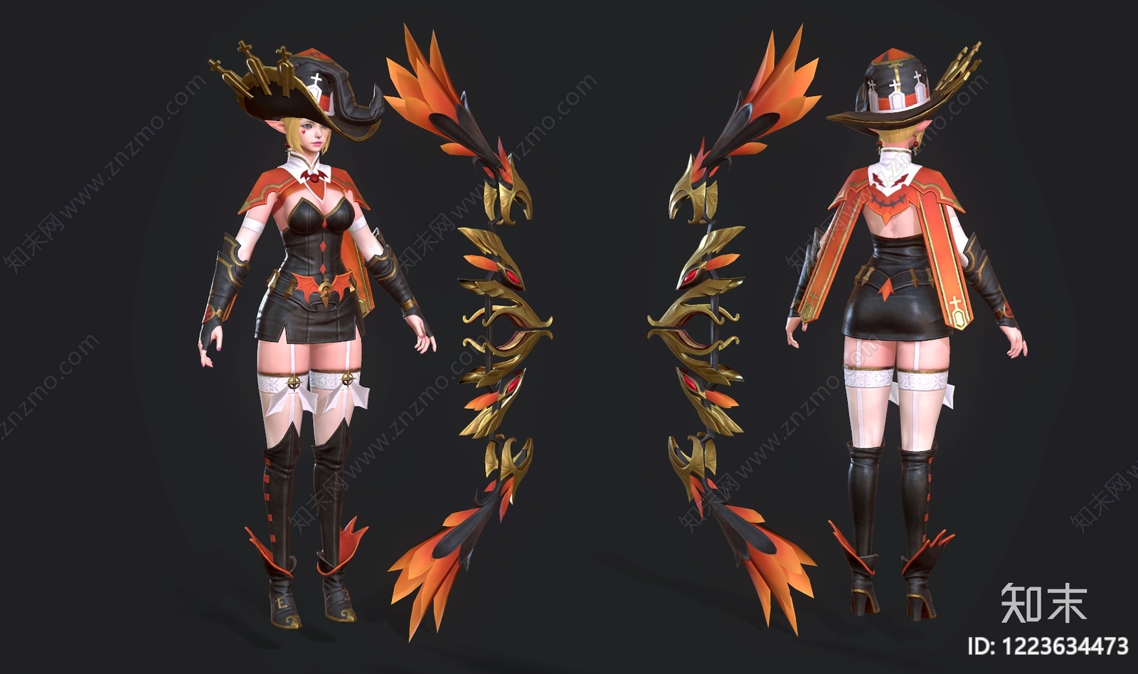 null虚拟人物3D模型渲染效果图