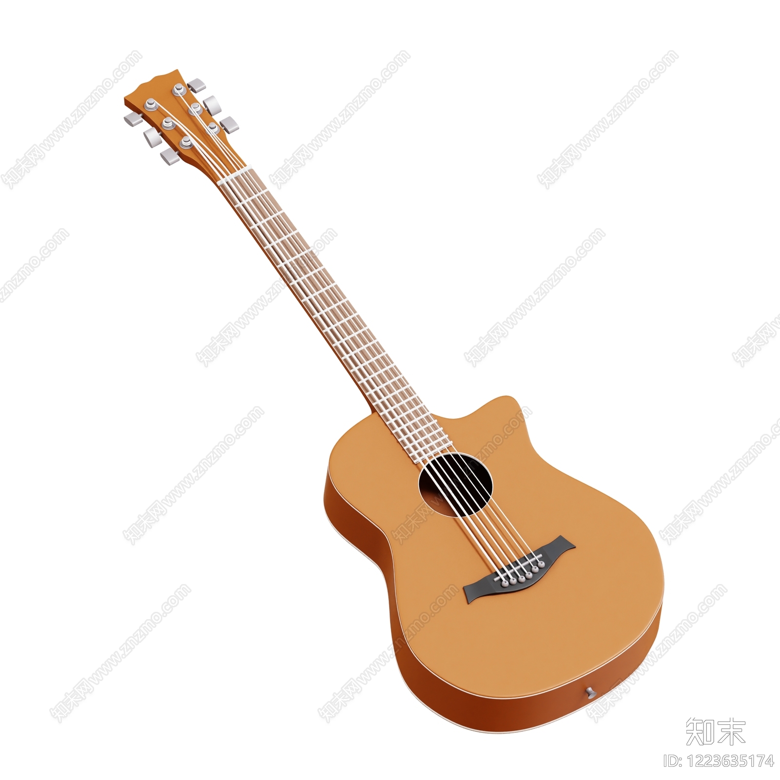原木风乐器3D模型下载【ID:1223635174】