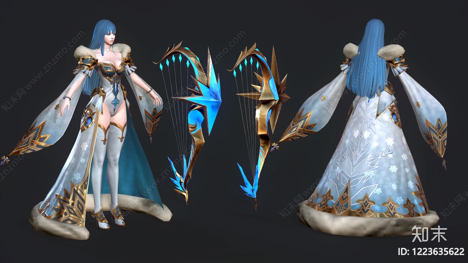 null虚拟人物3D模型渲染效果图