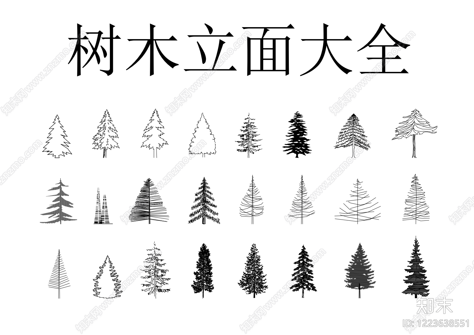 综合植物图库CAD图纸