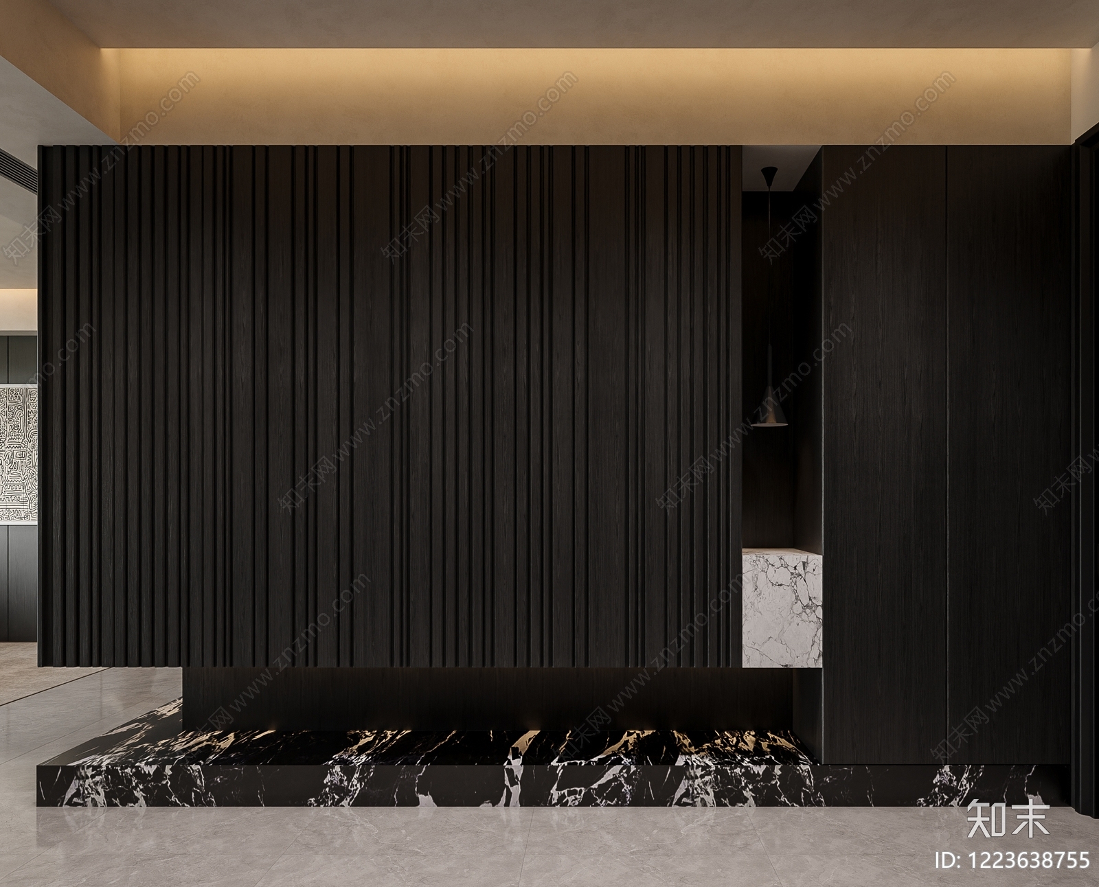 意式极简玄关3D模型下载【ID:1223638755】