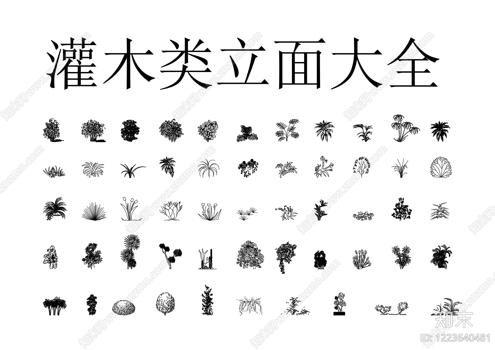 综合植物图库CAD图纸