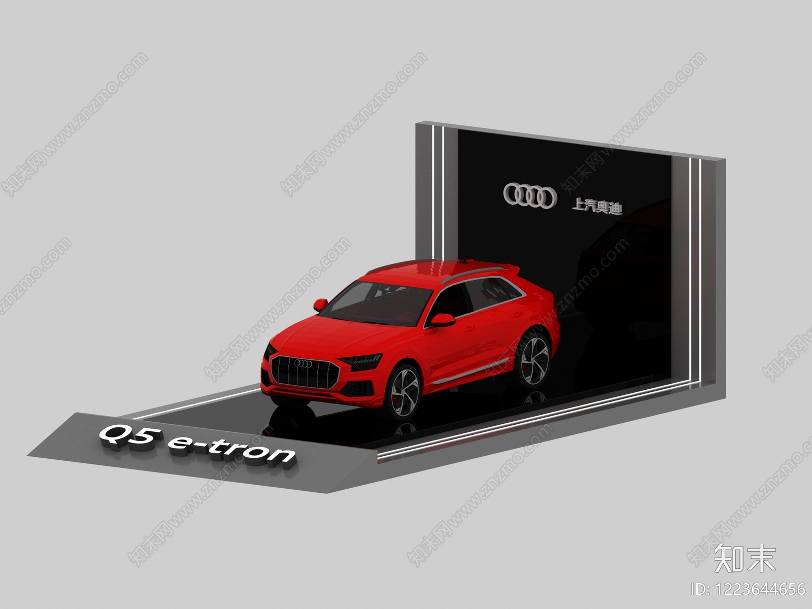 null汽车展台3D模型渲染效果图