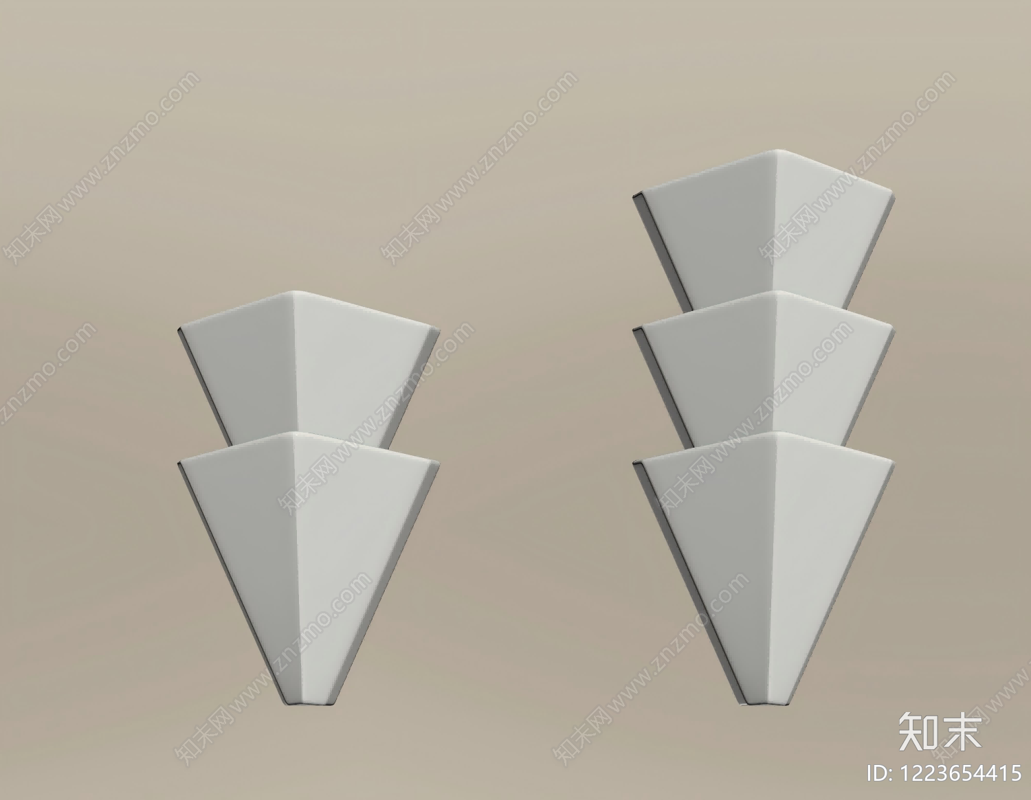 侘寂壁灯SU模型下载【ID:1223654415】