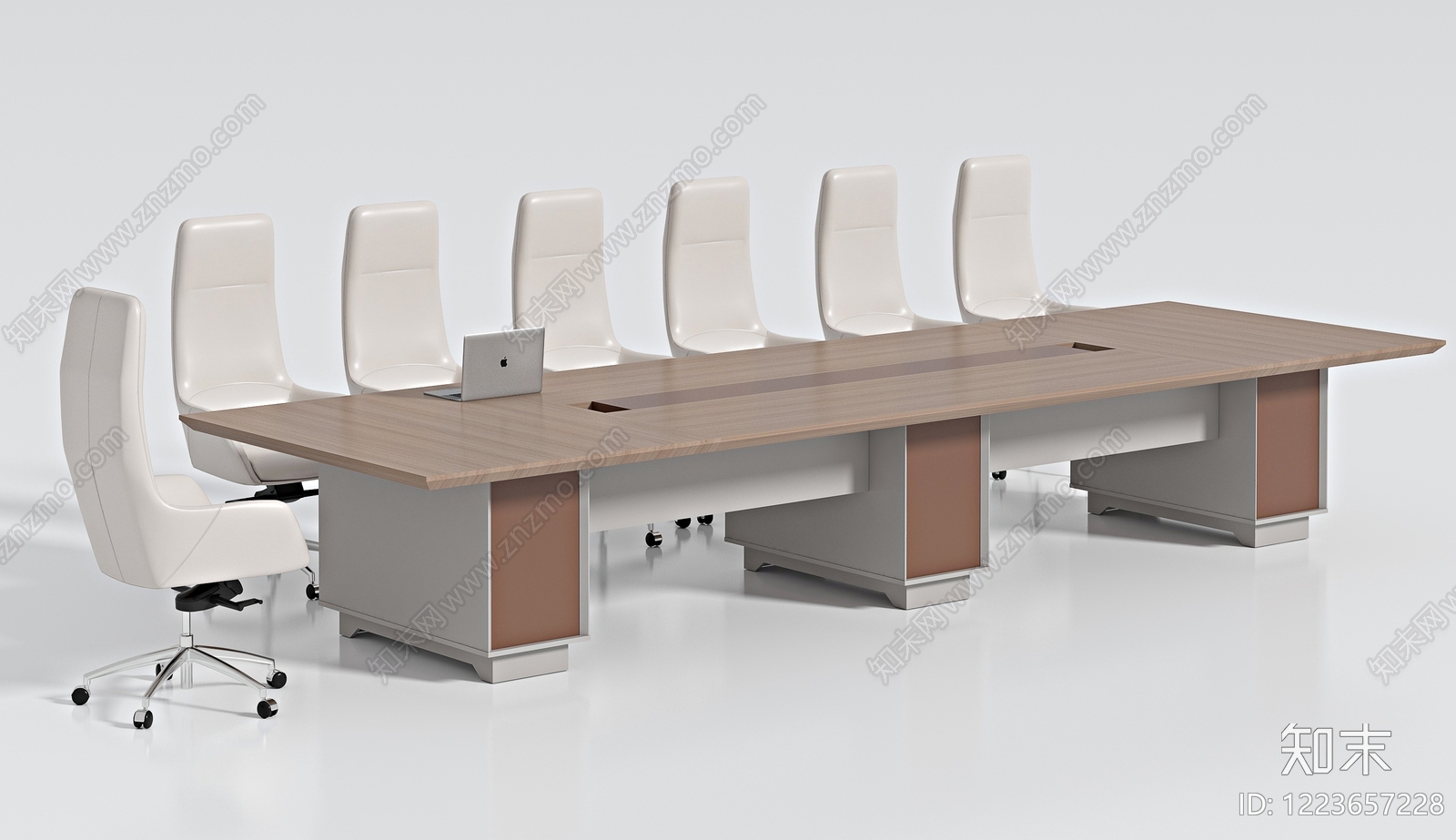 现代简约会议桌3D模型渲染效果图
