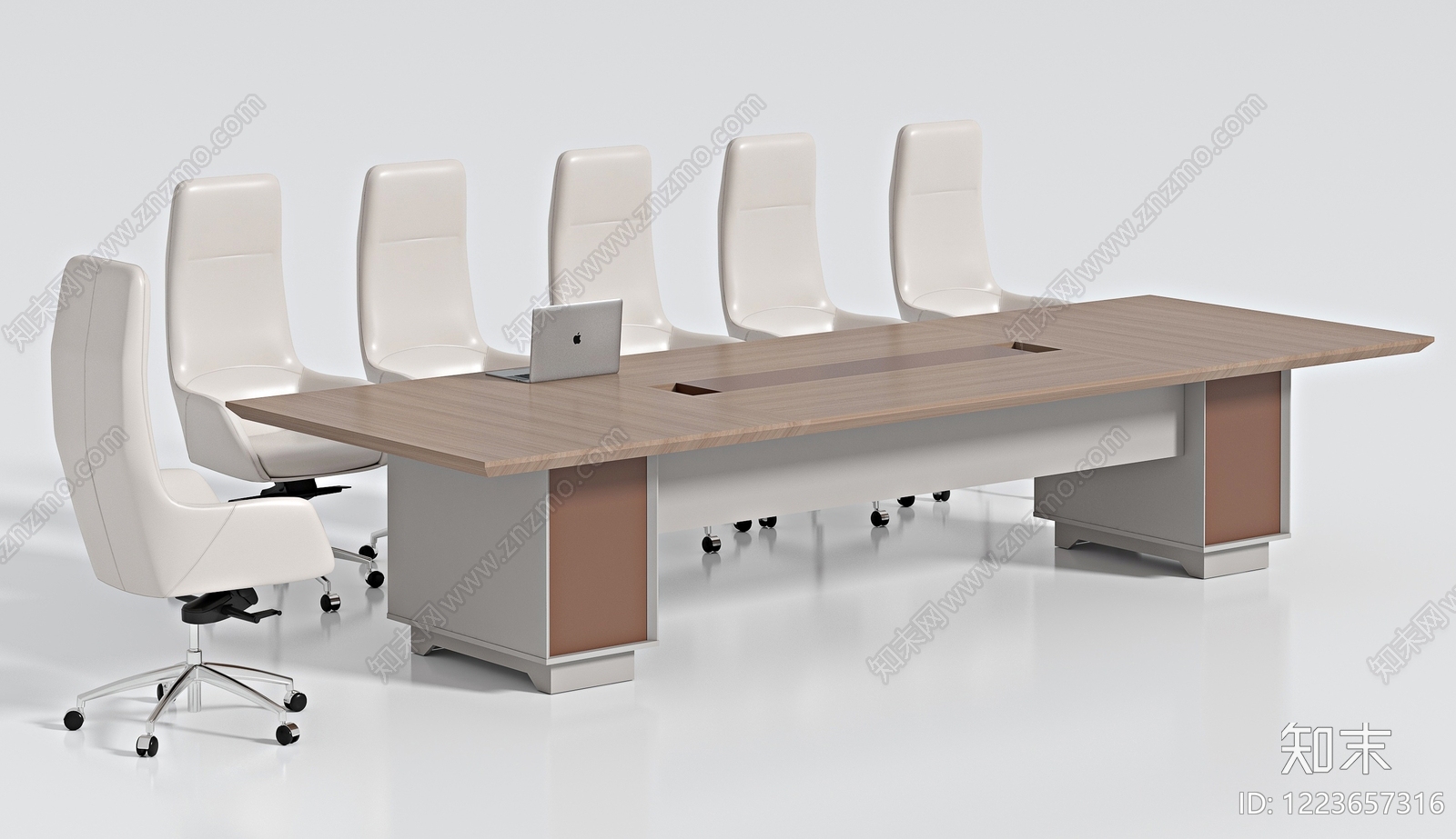现代简约会议桌3D模型渲染效果图